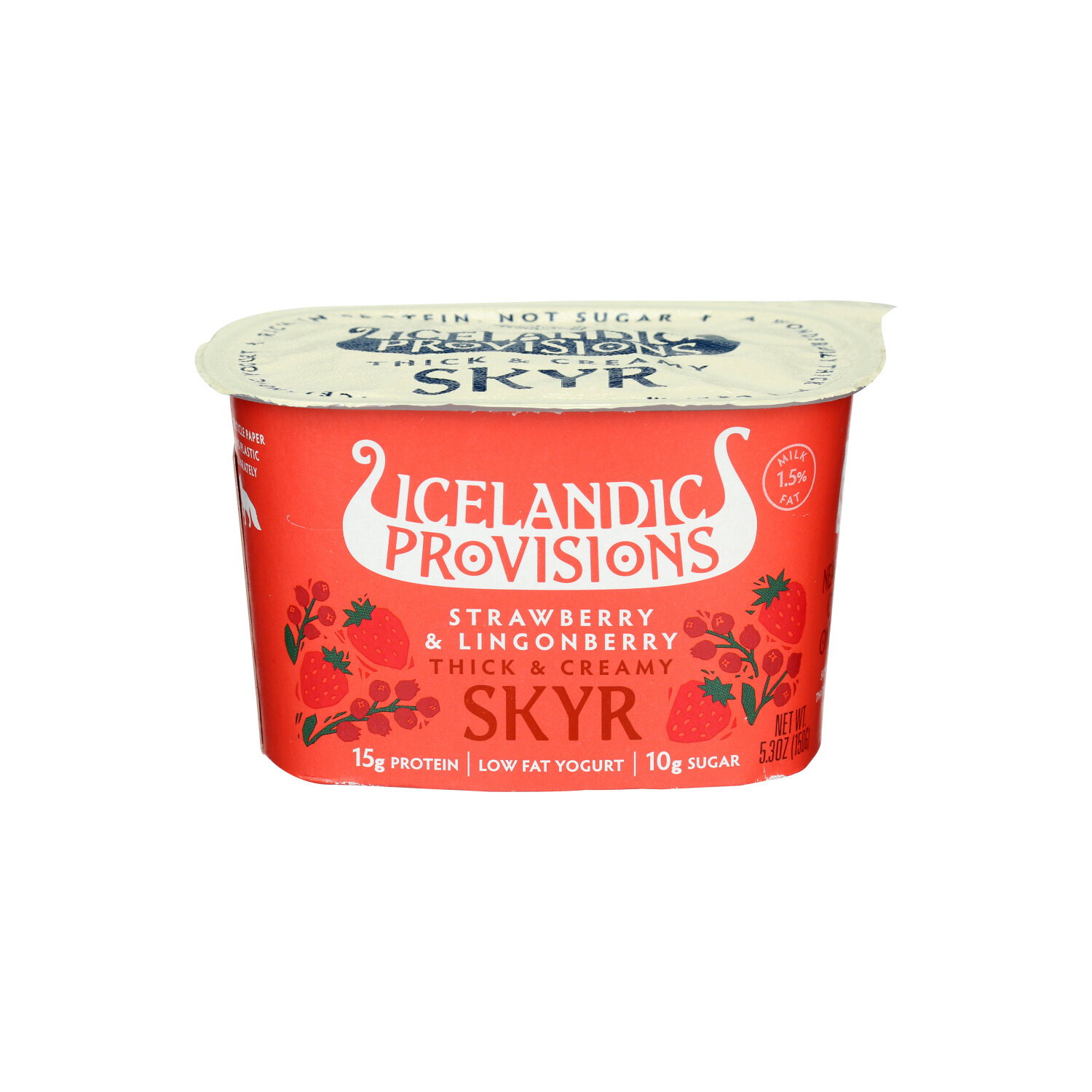 SPECIAL OFFER ゆかりん Icelandic Provisions Skyr Strawberry & Lingonberry - 5.3 Ounce