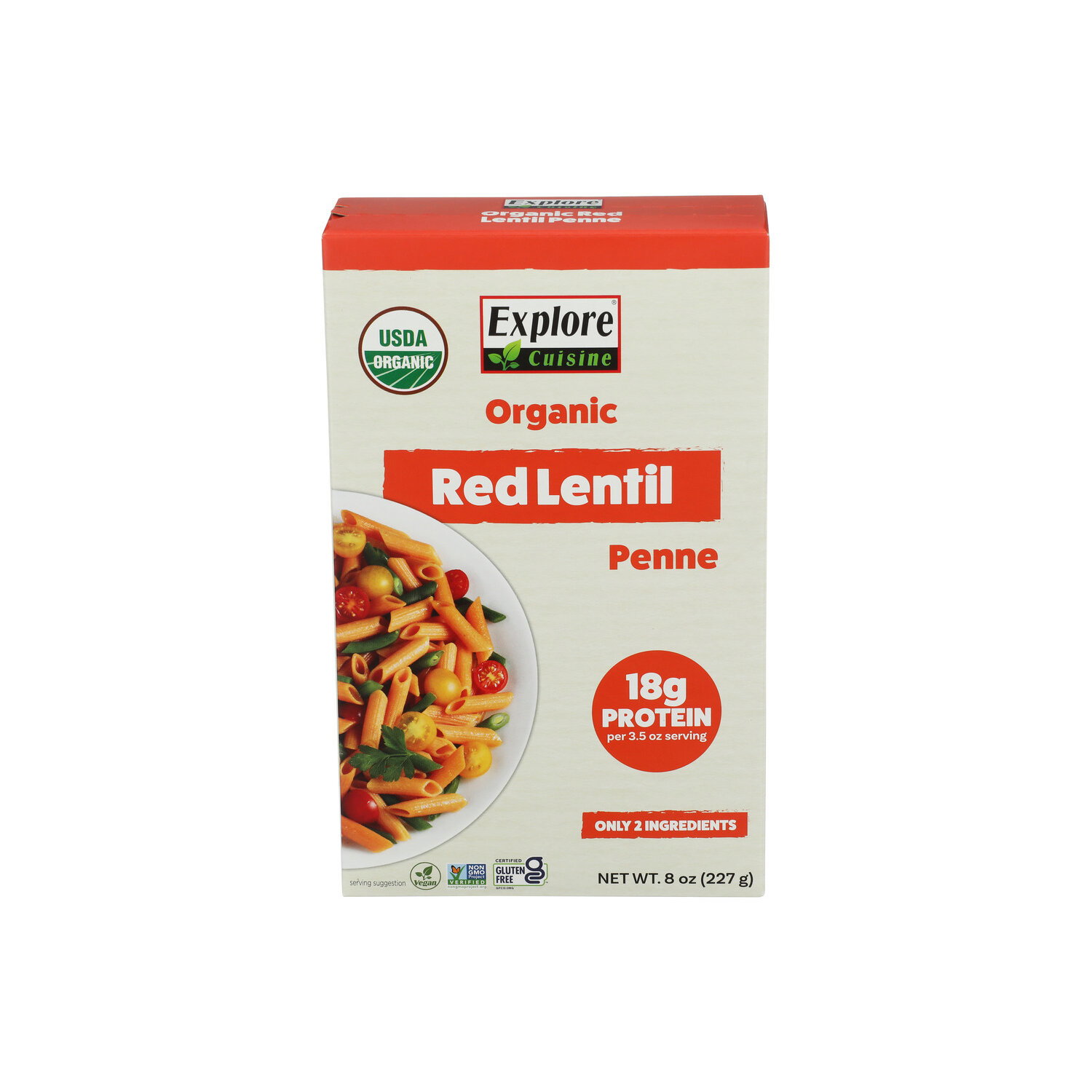 Explore Cuisine Red Lentil Penne - 8 Ounce - FRESH by Brookshire's