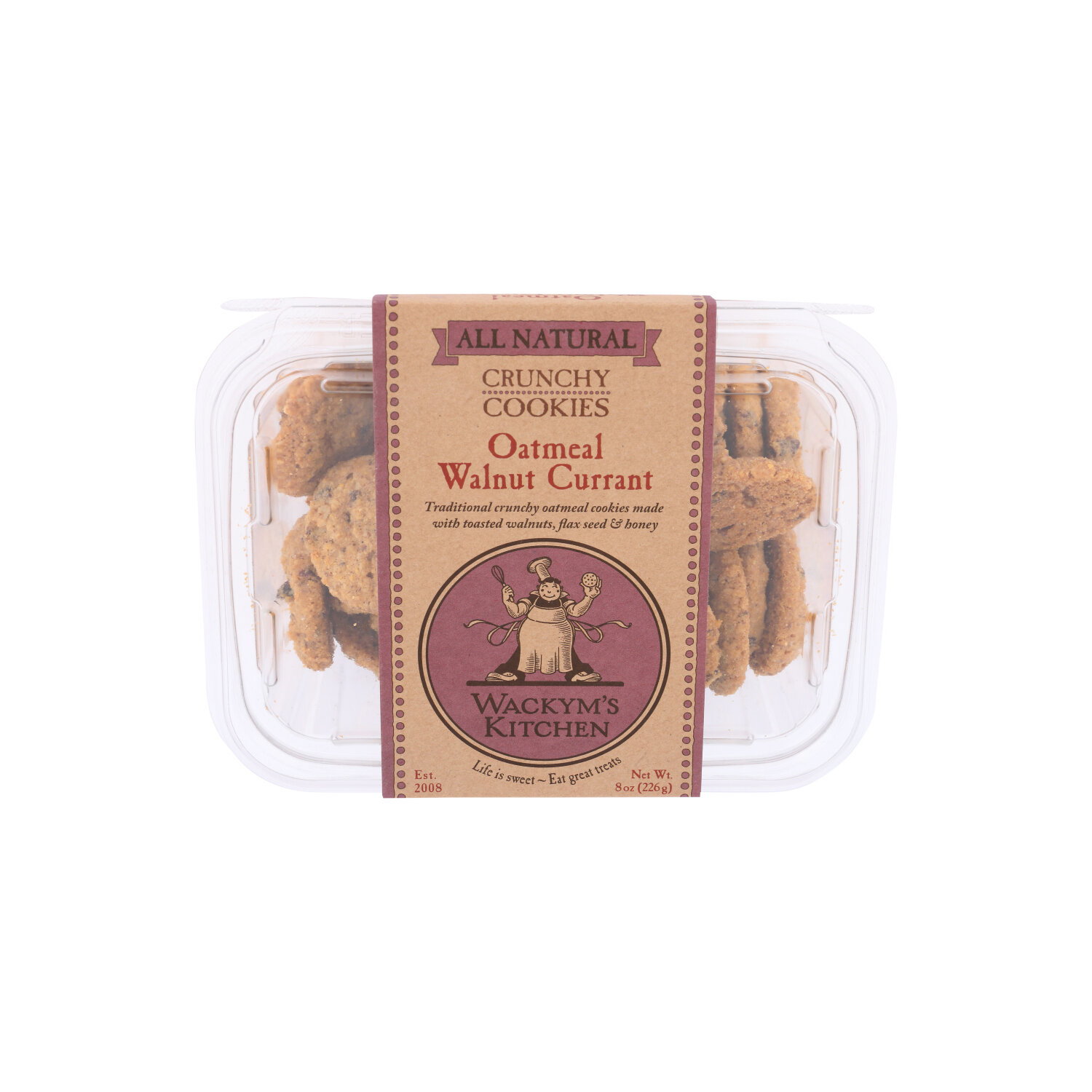 WACKYM'S KITCHEN Crunchy Oatmeal Walnut Currant Cookies - 7.5 Ounce Image 1 of 4