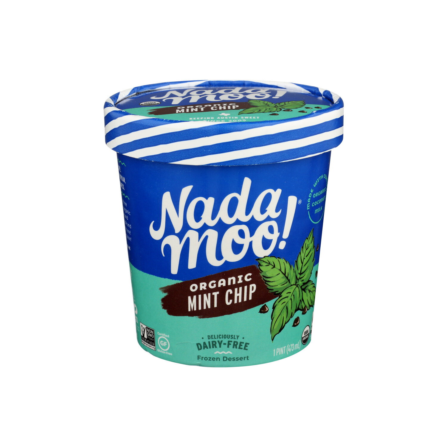 NADAMOO! Non Dairy Frozen Dessert Lotta Mint Chip - 1 Pint Image 1 of 2