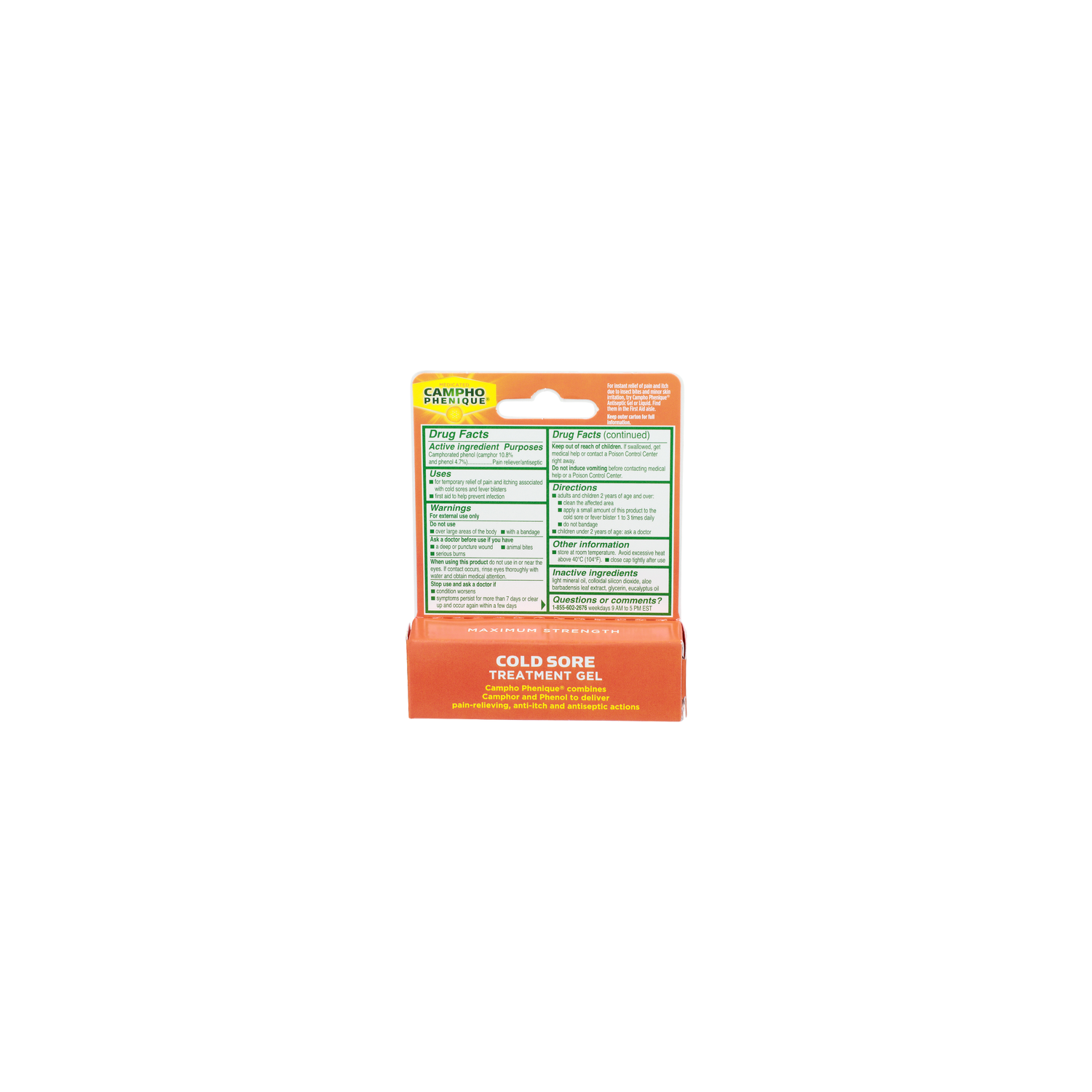 Campho Phenique With Aloe Cold Sore Treatment Gel - 0.23 Ounce Image 1 of 2