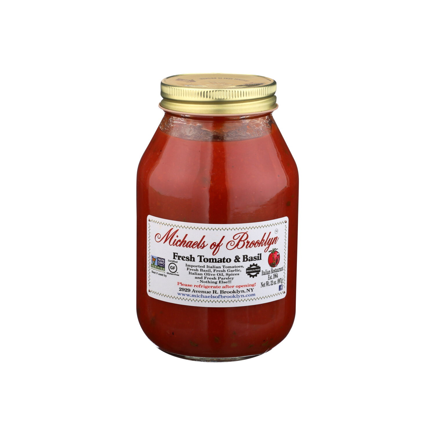 Michaels Of Brooklyn Fresh Tomato & Basil Sauce - 32 Ounce Image 1 of 3