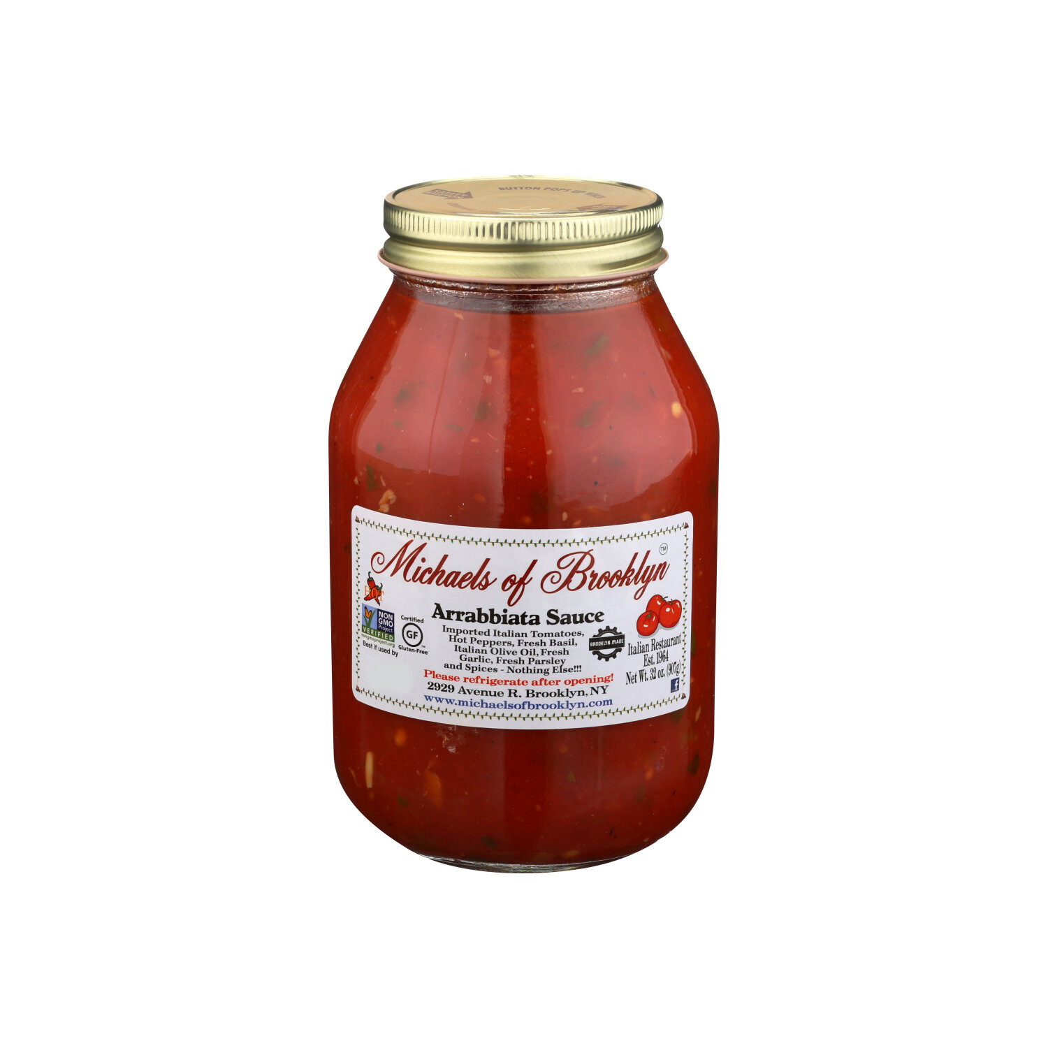 Michaels Of Brooklyn Hot Arrabbiata Sauce - 32 Ounce Image 1 of 4