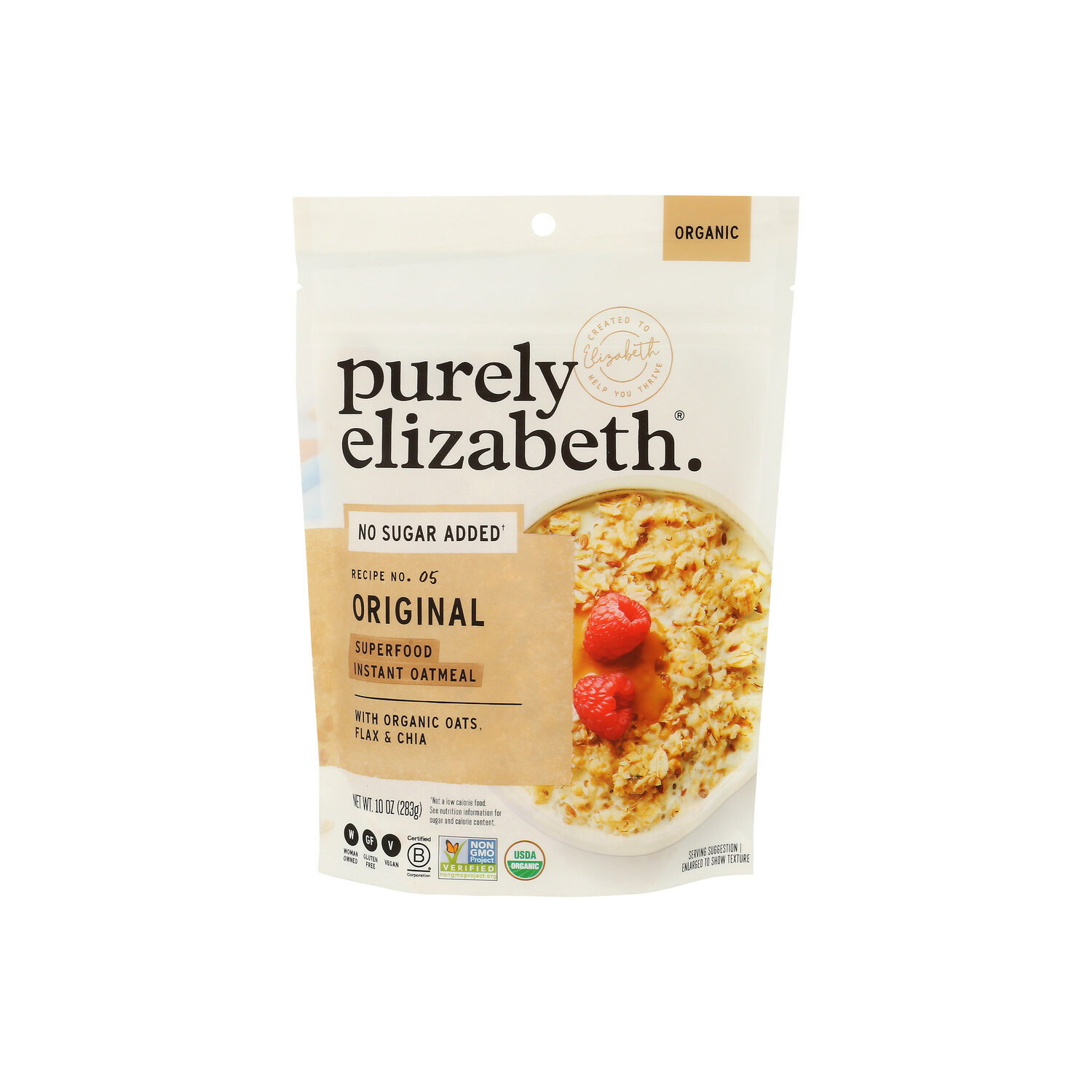 Purely ELIZABETH. Original Superfood Oatmeal Pouch - 10 Ounce Image 1 of 4