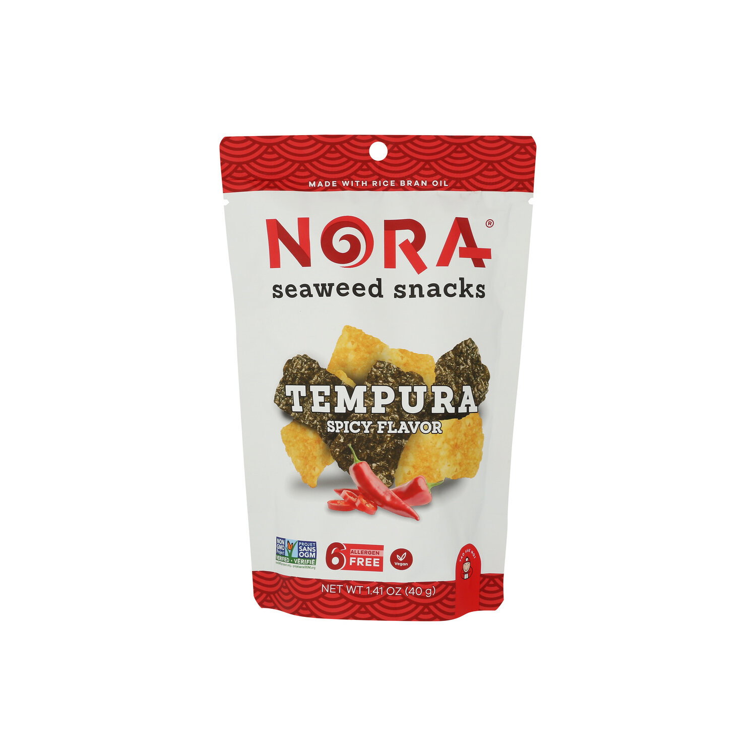 Nora Tempura Spicy Flavored Seaweed Snacks - 1.41 Ounce Image 1 of 4