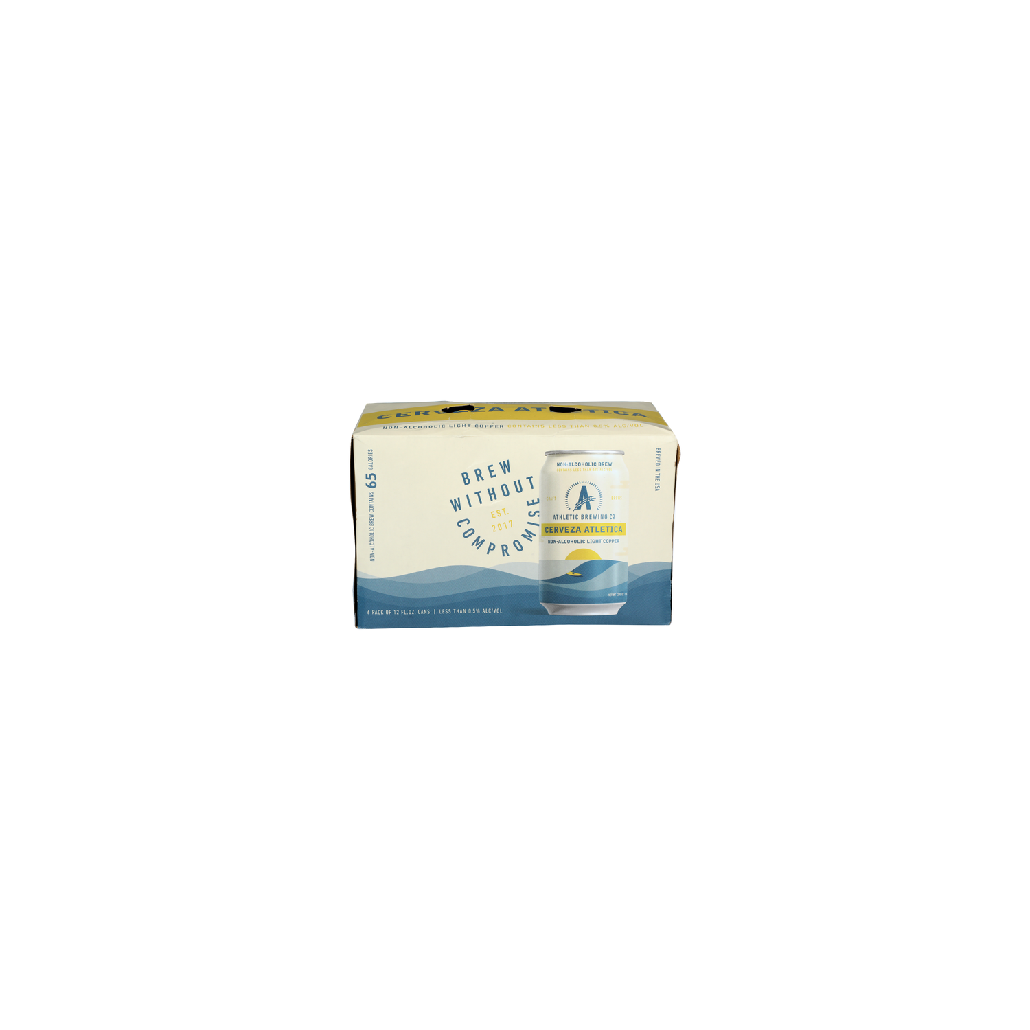 Athletic Brewing CO. Non-Alcoholic Light Copper Cerveza Atletica - 12 Fluid Ounce - 6 Count Image 1 of 4