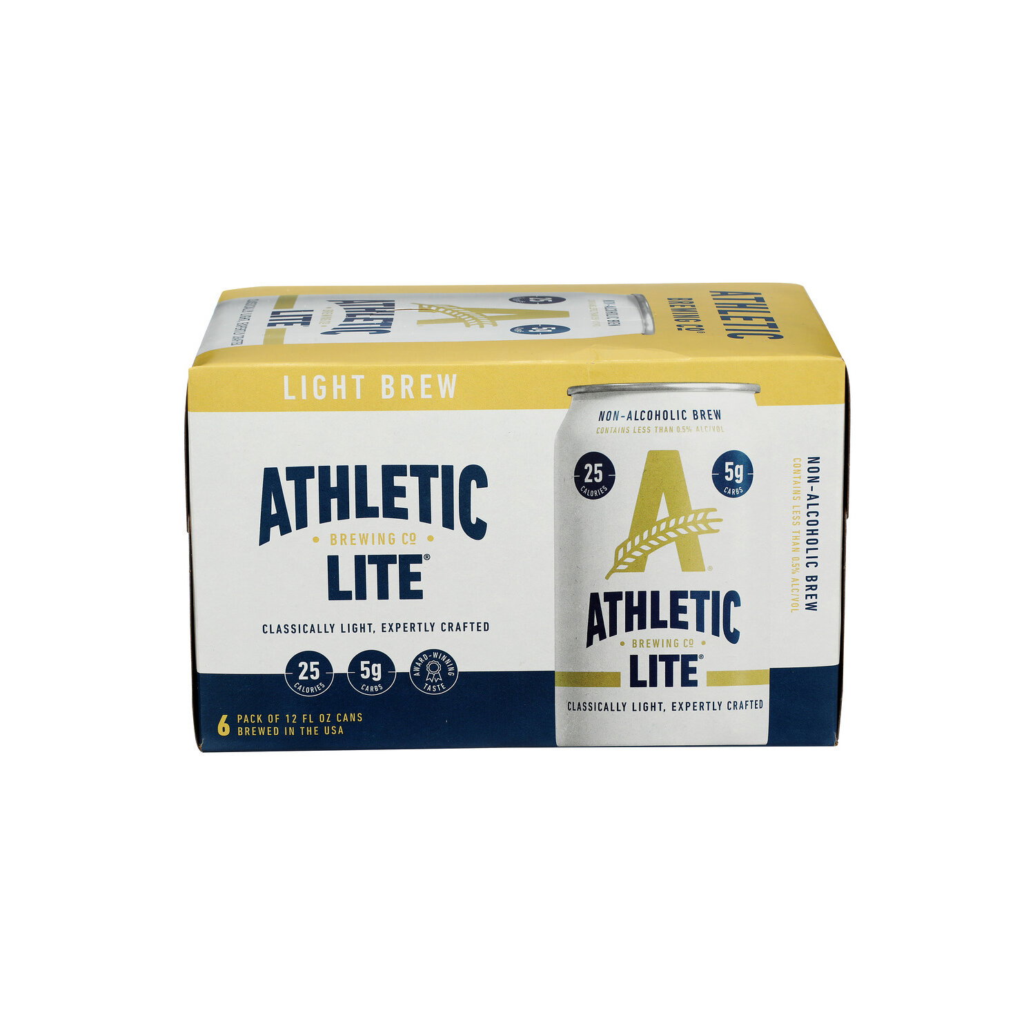 Athletic Brewing CO. Lite Non-Alcoholic Beer - 12 Fluid Ounce - 6 Count Image 1 of 3