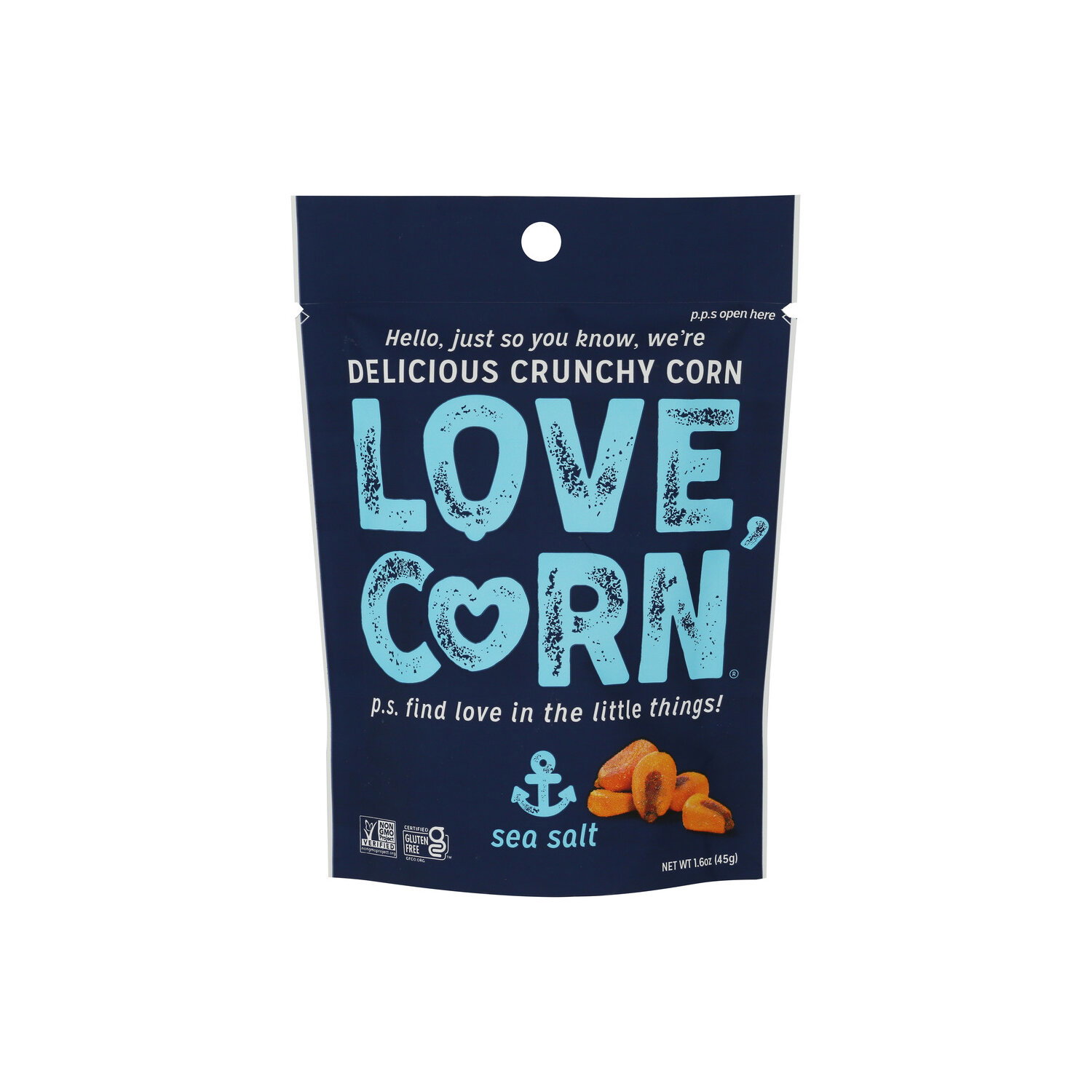 LOVE CORN Sea Salt Crunchy Corn - 1.6 Ounce Image 1 of 4