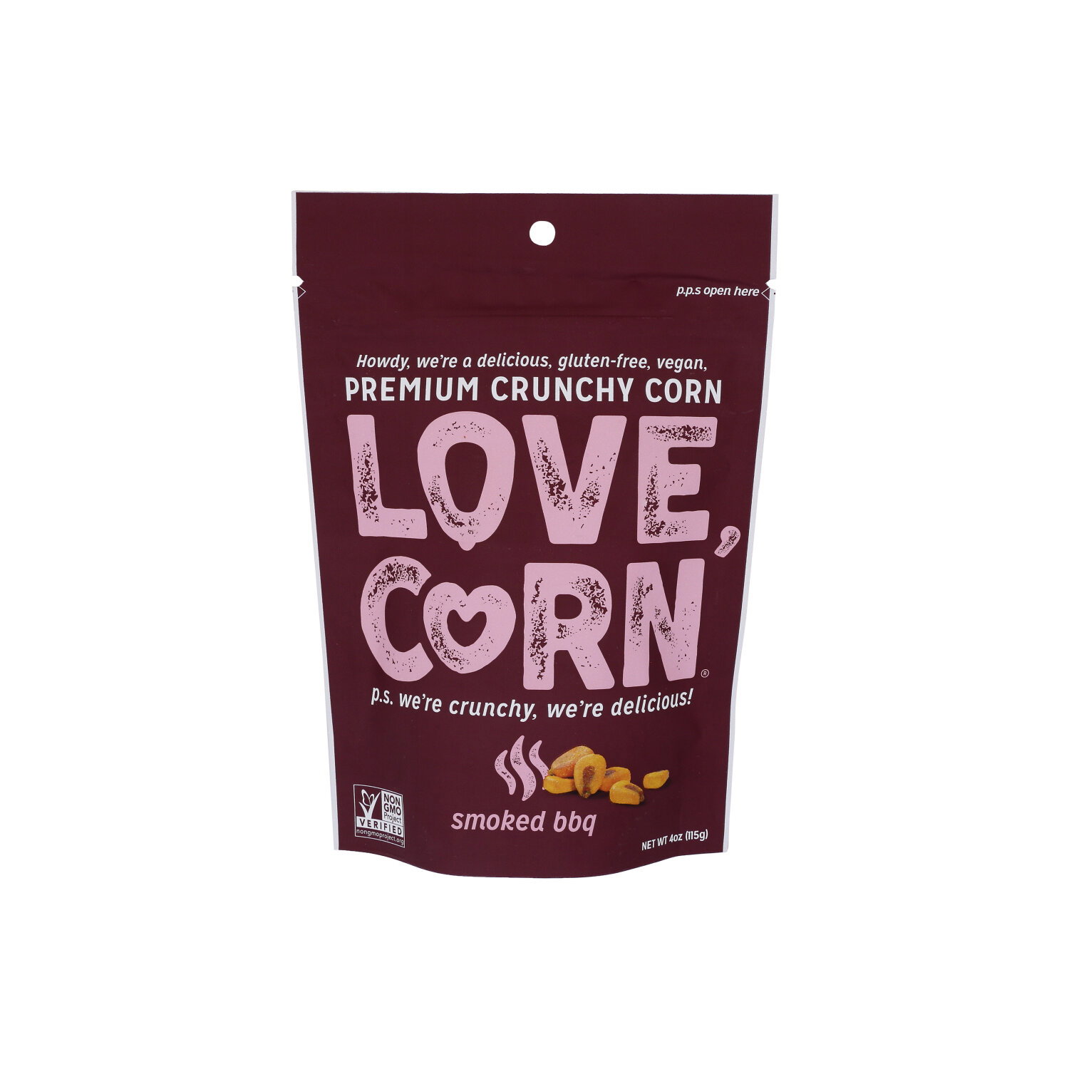 LOVE, CORN Smoked BBQ Corn - 4 Ounce Image 1 of 4