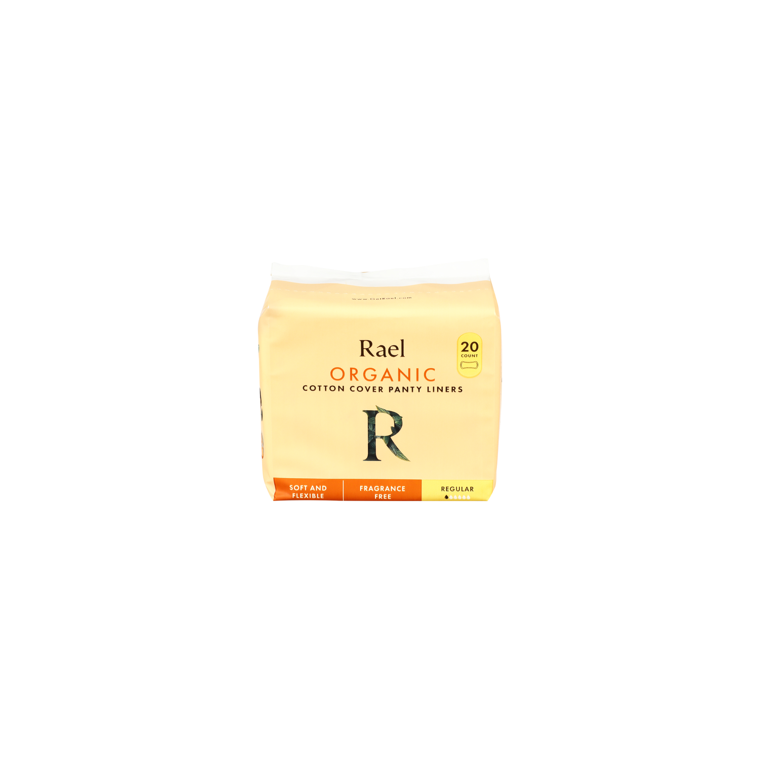 Rael Regular Organic Cotton Cover Panty Liners - 20 Count Image 1 of 3