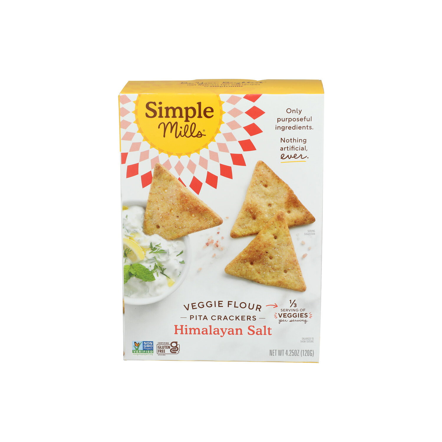 Simple Mills Himalayan Sea Salt Veggie Pita Crackers - 4.25 Ounce Image 1 of 4