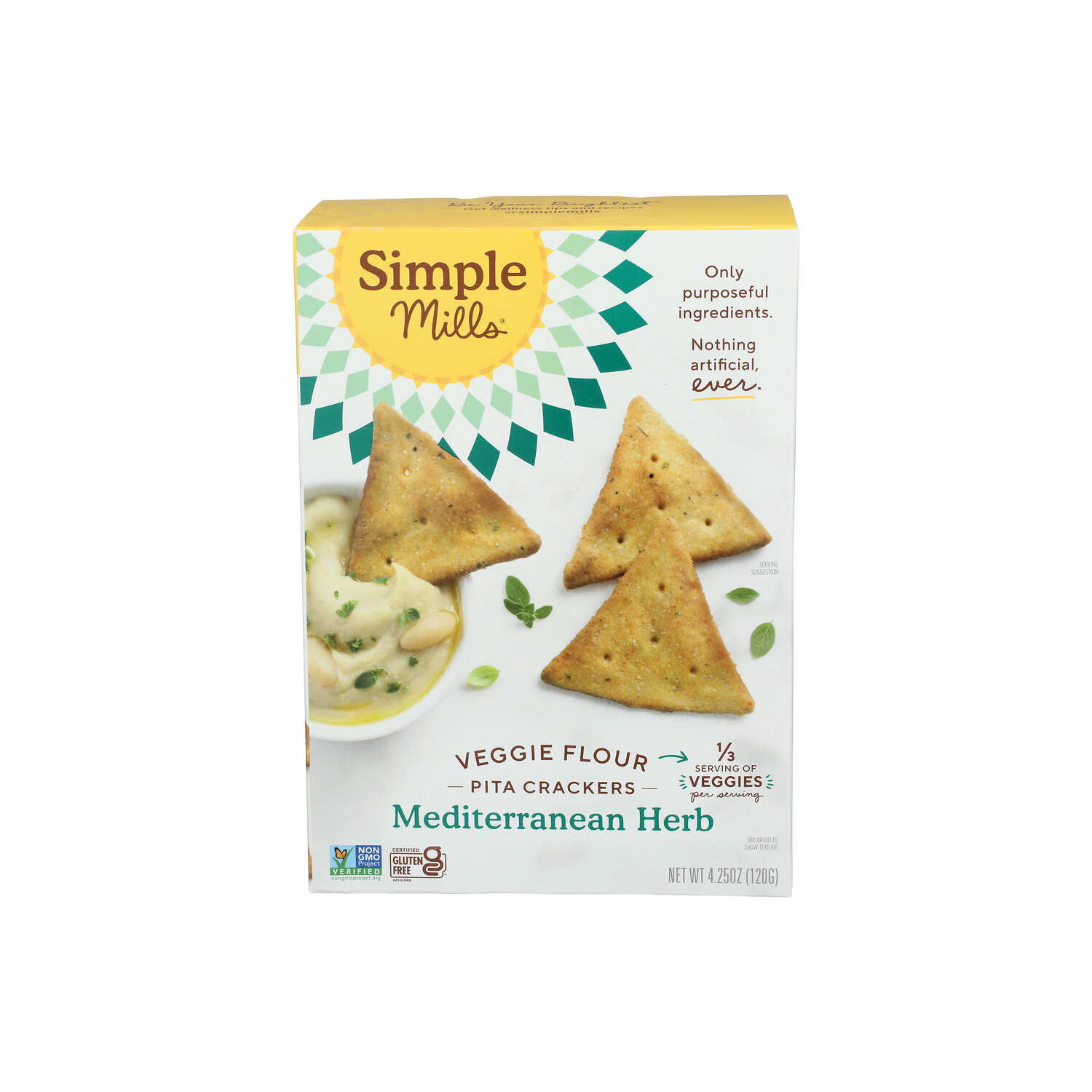 Simple Mills Mediterranean Herb Veggie Pita Crackers - 4.25 Ounce Image 1 of 4