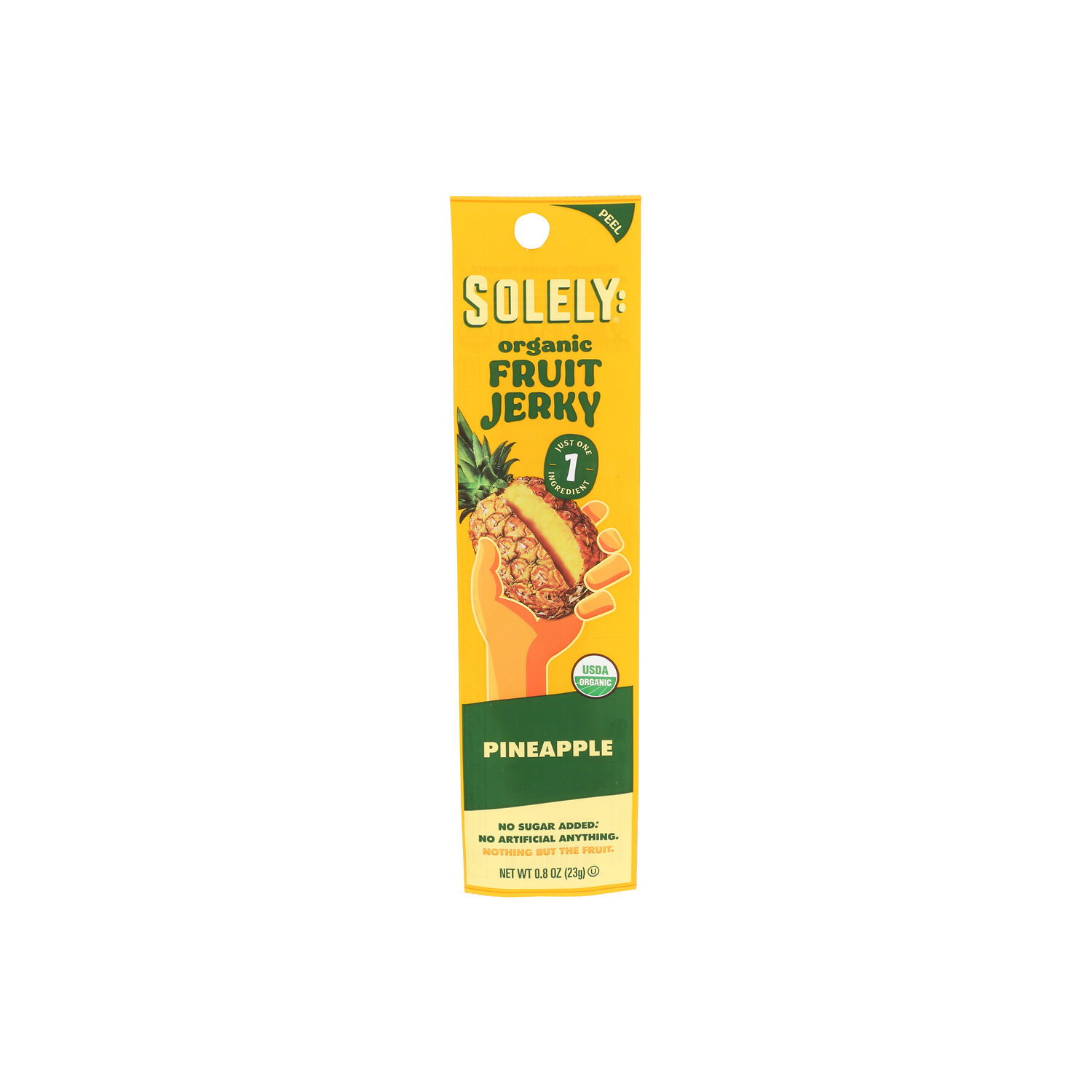 SOLELY Organic Pineapple Fruit Jerky - 0.8 Ounce Image 1 of 4