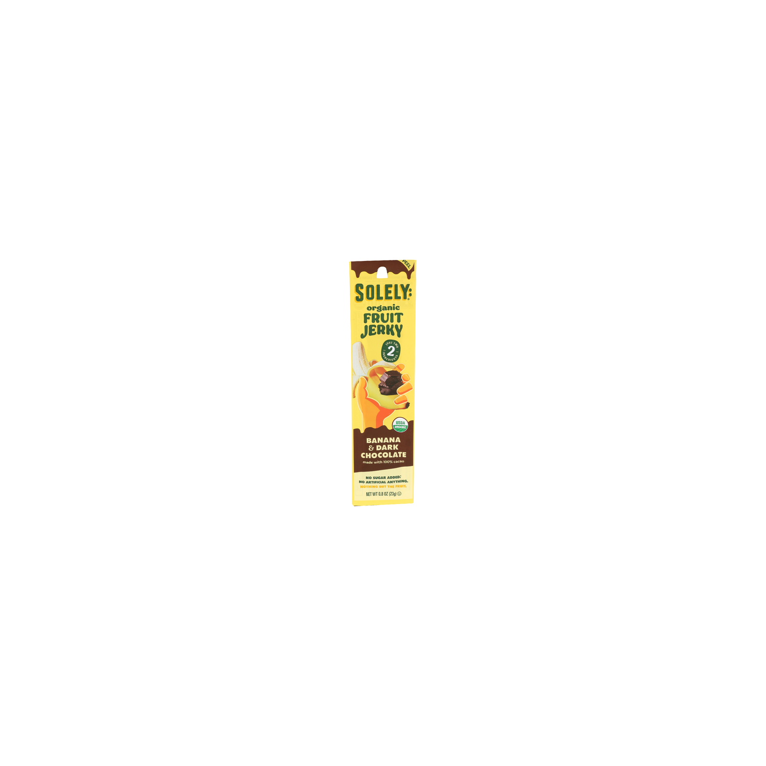 SOLELY Organic Banana & Dark Chocolate Fruit Jerky - 0.8 Ounce Image 1 of 4