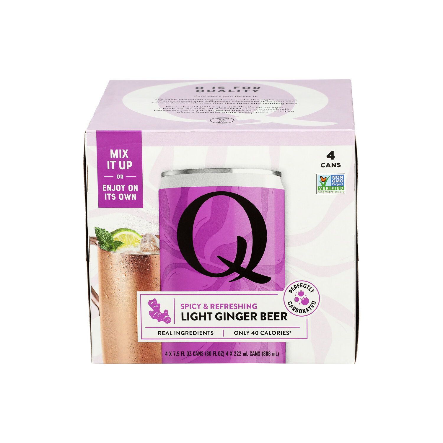 Q Mixers Light Ginger Beer - 7.5 Fluid Ounce - 4 Count Image 1 of 3