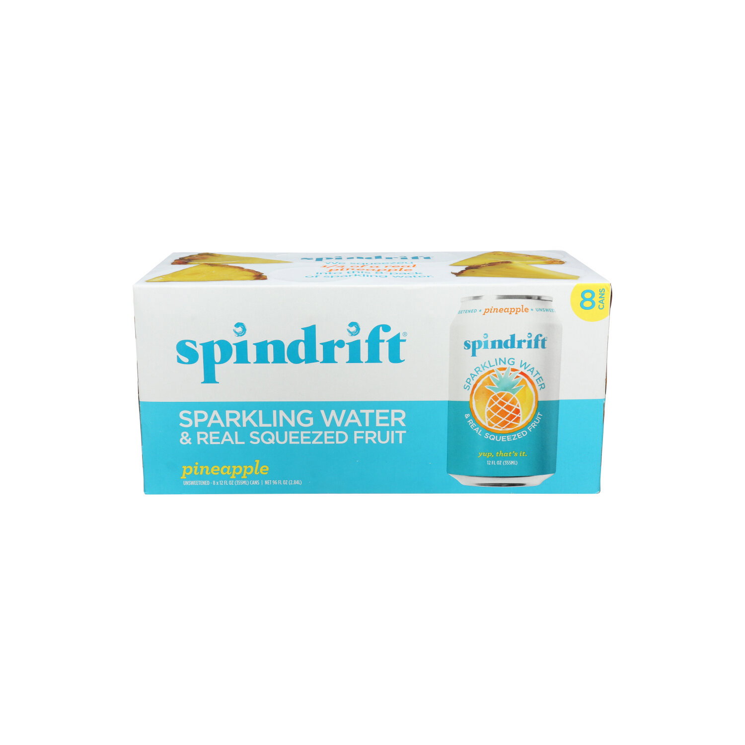 Spindrift Pineapple Sparkling Water - 12 Fluid Ounce - 8 Count Image 1 of 4