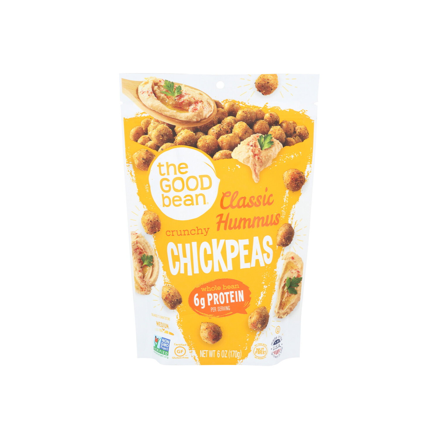 The Good Bean Classic Hummus Crunchy Chickpeas - 6 Ounce Image 1 of 4