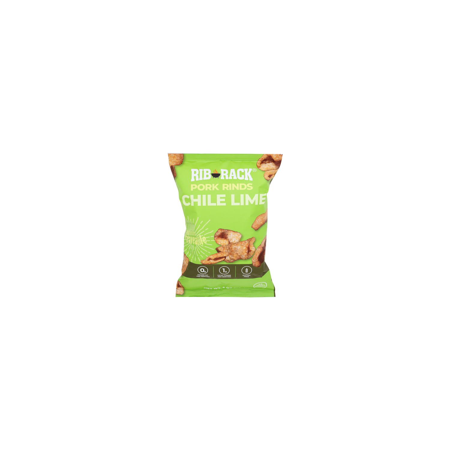 Rib Rack Chile Lime Pork Rinds - 4 Ounce Image 1 of 4