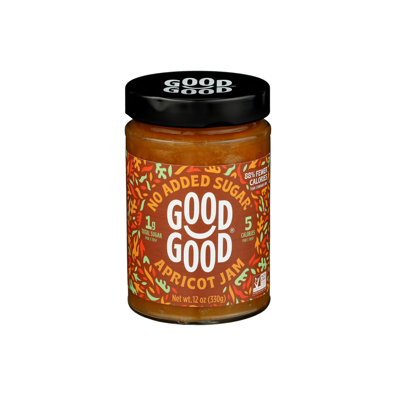Good Good Apricot Jam Sweet Keto Friendly - 12 Ounce Image 1 of 4