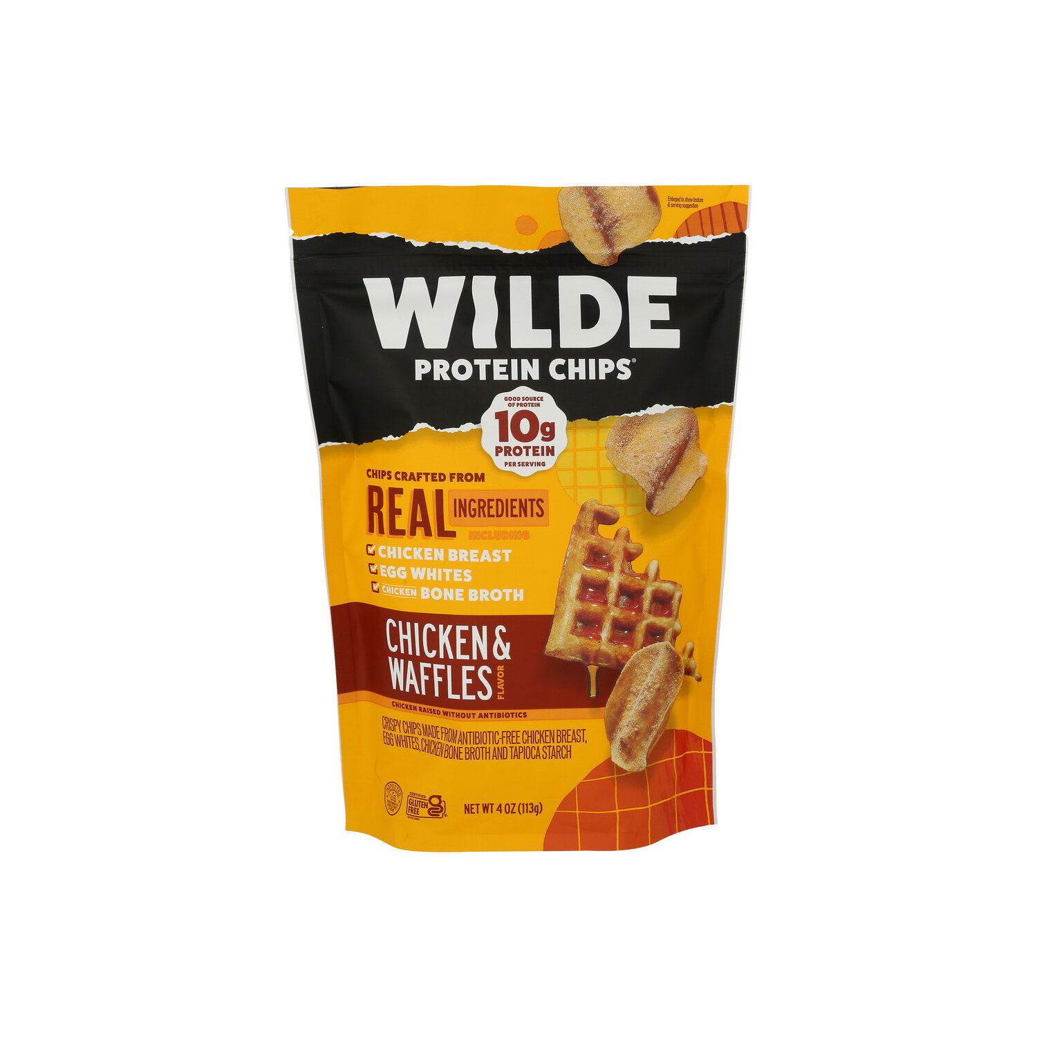 WILDE Chicken & Waffles Flavored Chicken Protein Chips - 4 Ounce Image 1 of 4