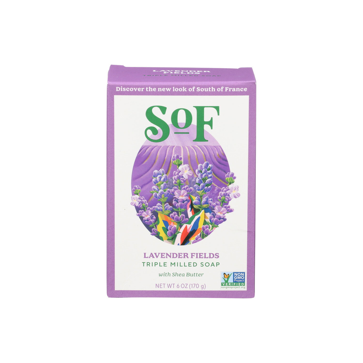 South Of France Lavender Fields Triple Milled Soap Bar - 6 Ounce Image 1 of 3