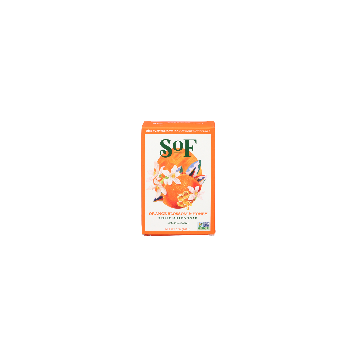 South Of France Orange Blossom & Honey Triple Milled Soap Bar - 6 Ounce Image 1 of 3