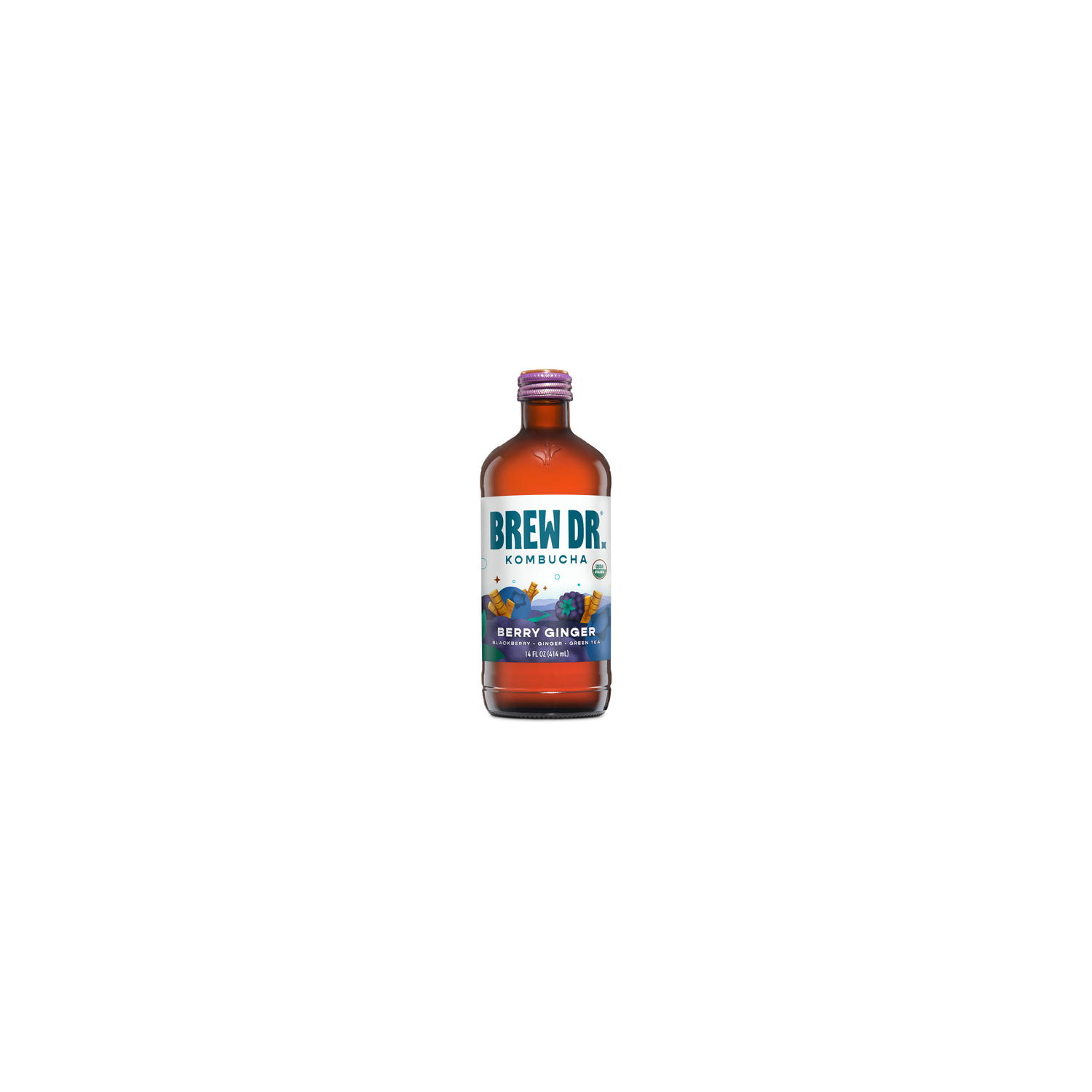 Brew DR. Kombucha Berry Ginger Bottle - 14 Fluid Ounce Image 1 of 4