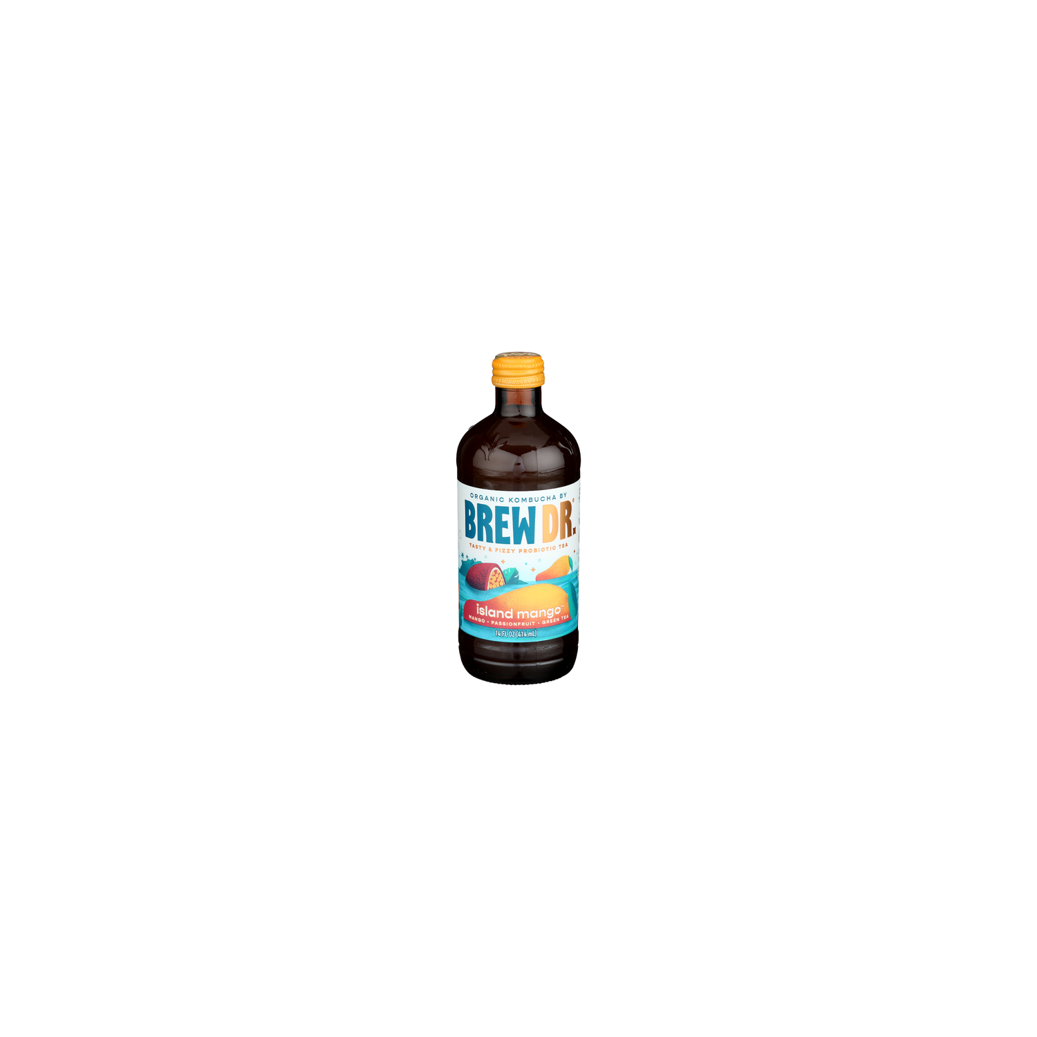 Brew DR. Kombucha Island Mango - 14 Fluid Ounce Image 1 of 4