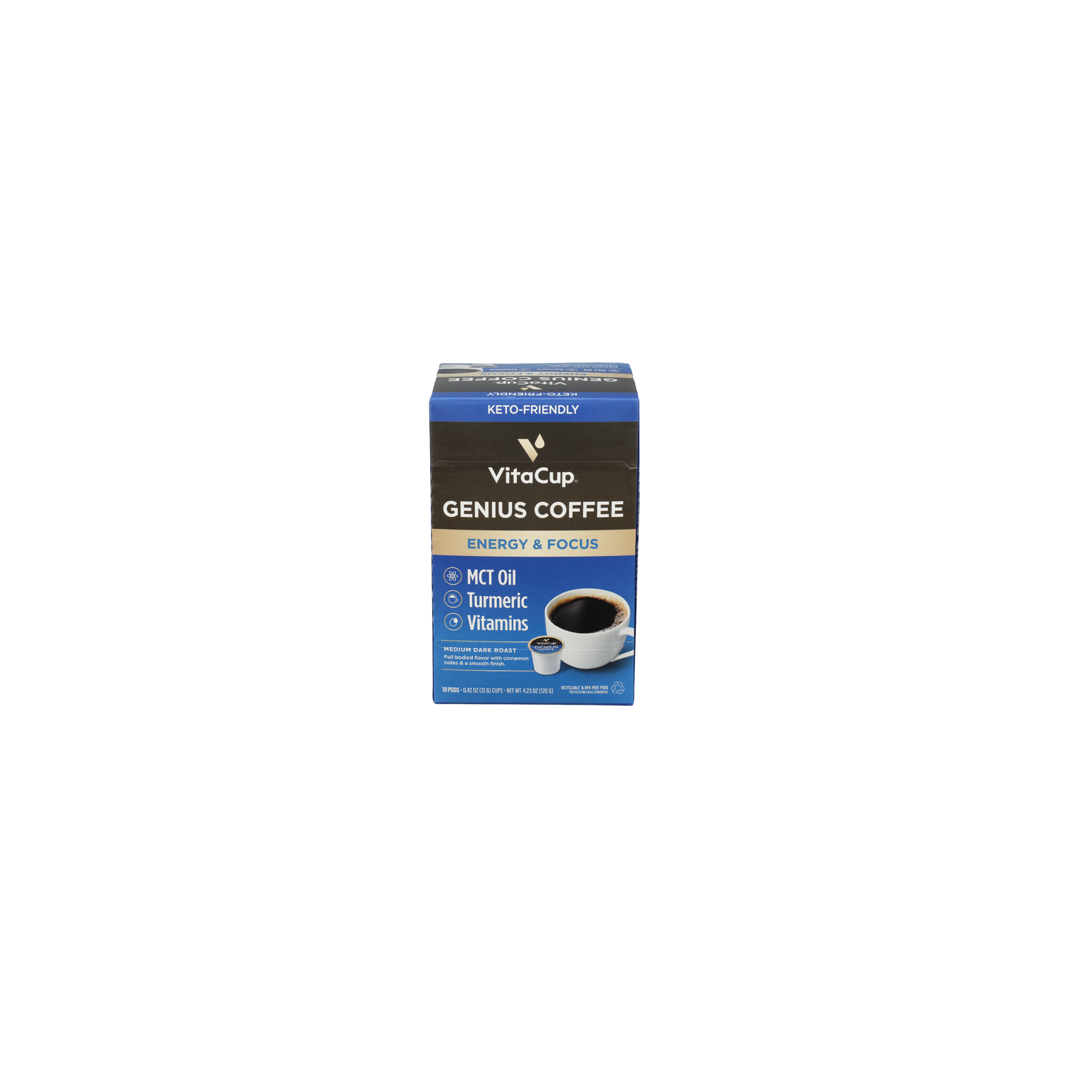 Vitacup Single Serve Pods Genius Blend Coffee Pod - 0.406 Ounce - 10 Count Image 1 of 4