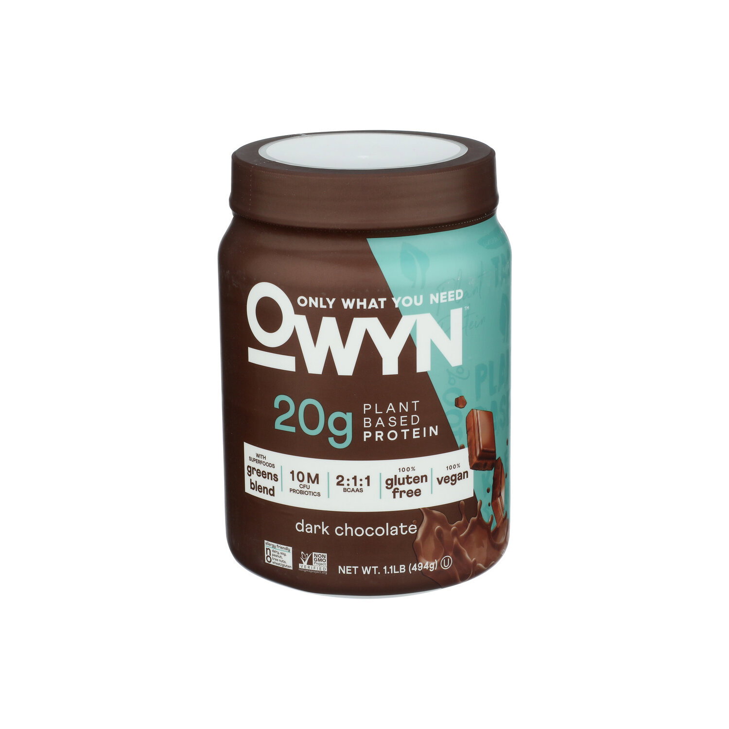 Owyn Dark Chocolate Plant Based Powder - 1.1 Pound Image 1 of 4