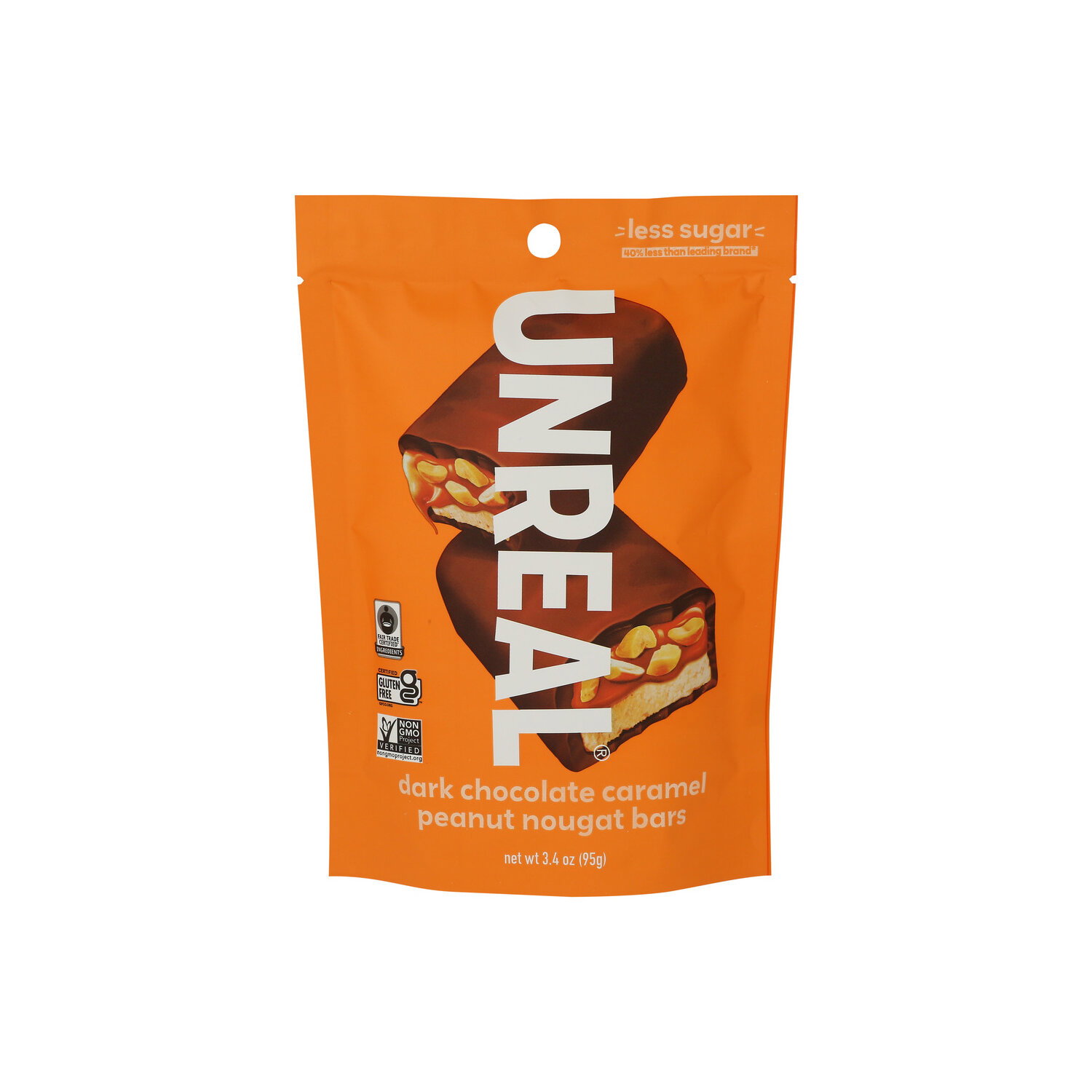 Unreal Dark Chocolate Caramel Peanut Nougat Bars - 0.67 Ounce - 5 Count