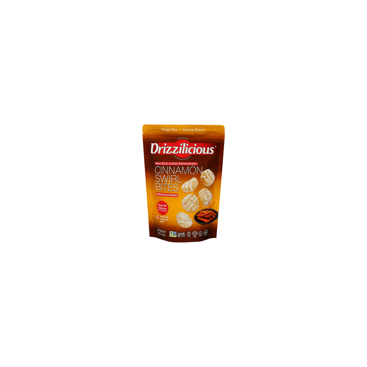 Drizzilicious Cinnamon Swirl Bites Mini Rice Cakes - 4 Ounce Image 1 of 4
