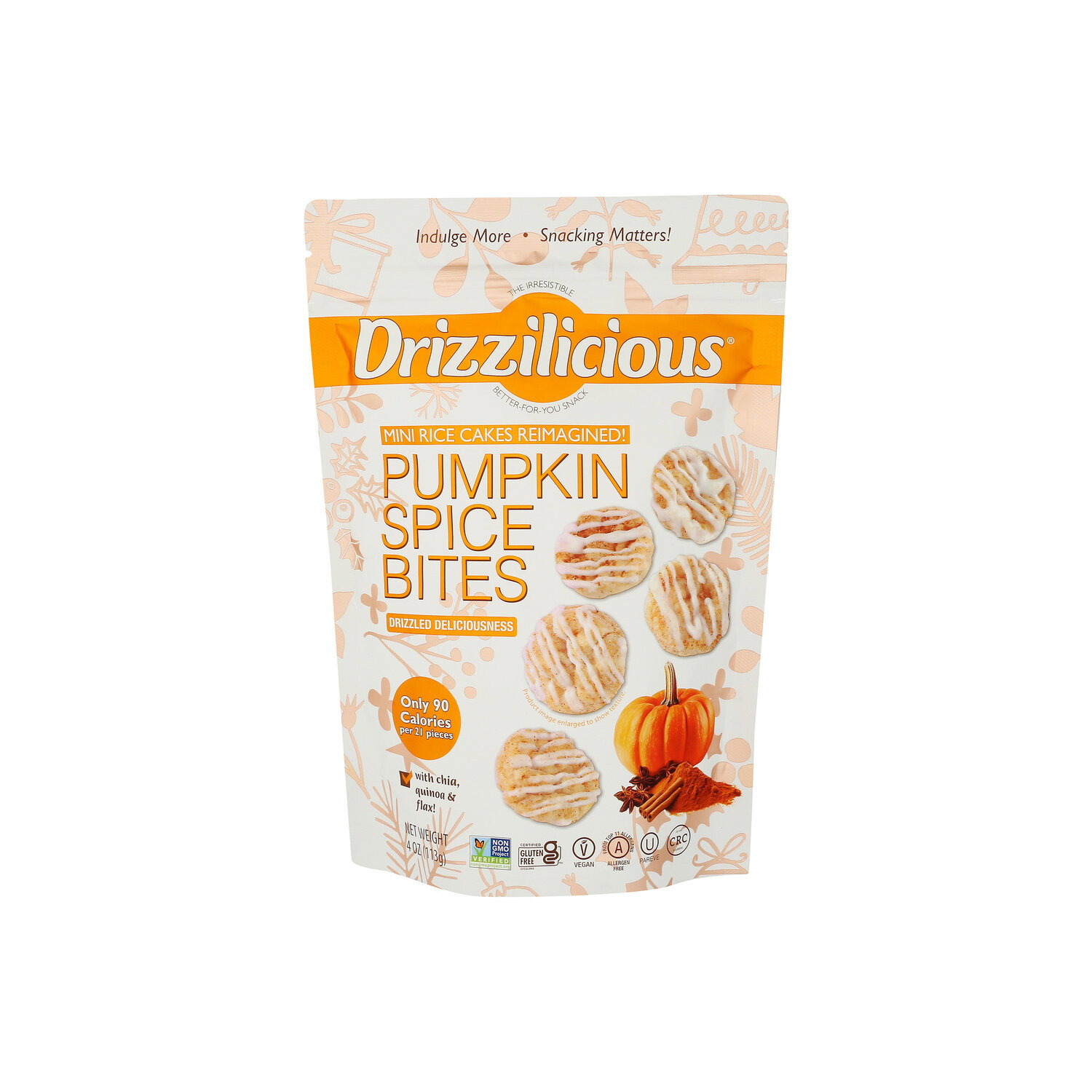 Drizzilicious Pumpkin Spice Mini Rice Cakes - 4 Ounce Image 1 of 4