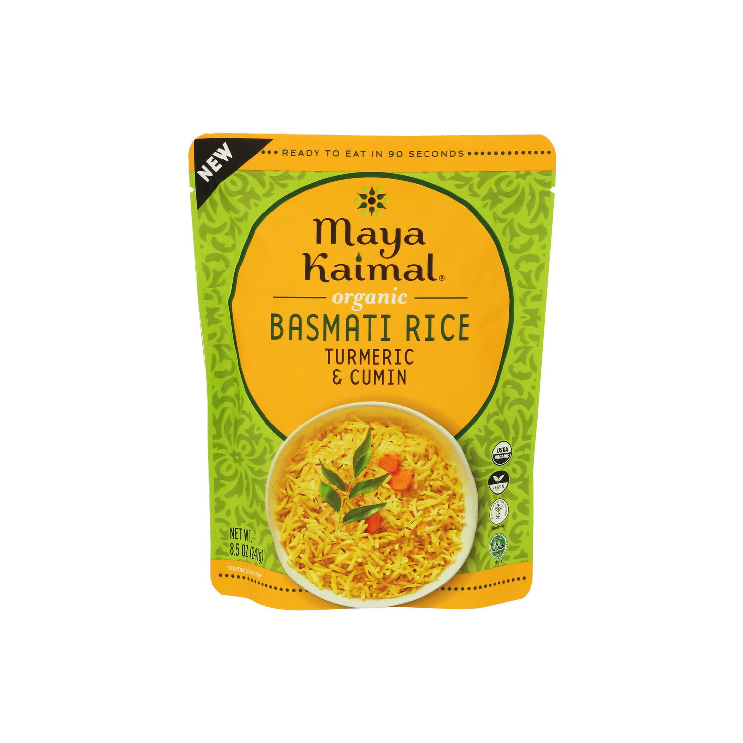 Maya Kaimal Foods Turmeric & Cumin Basmati Pouch Rice - 8.5 Ounce Image 1 of 4