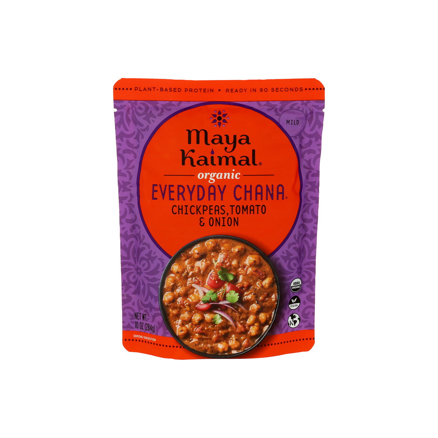 Maya Kaimal Foods Chickpeas, Tomato & Onion Pouch Organic Everyday Chana - 10 Ounce Image 1 of 4