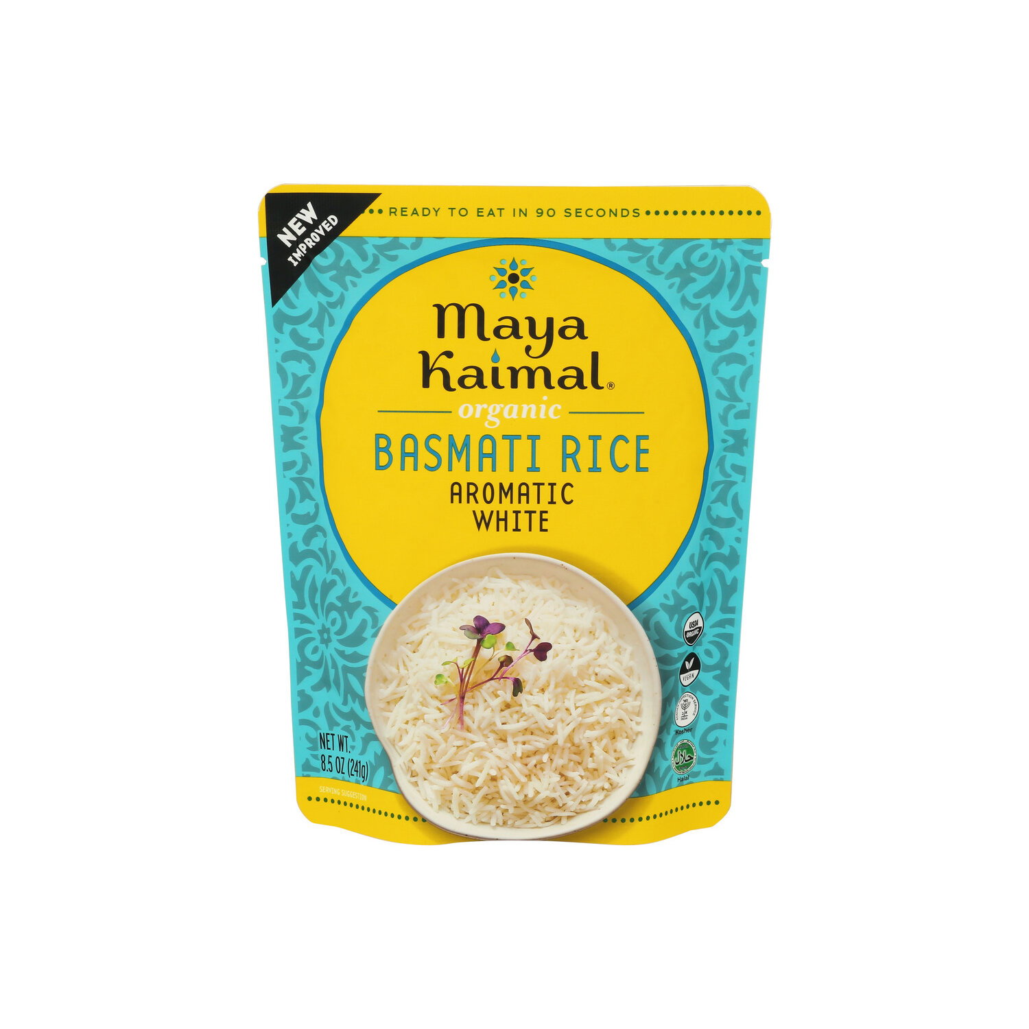 Maya Kaimal Nutty Flavor Fragrant And Rice Basmati Rice, Aromatic White - 8.5 Ounce Image 1 of 4