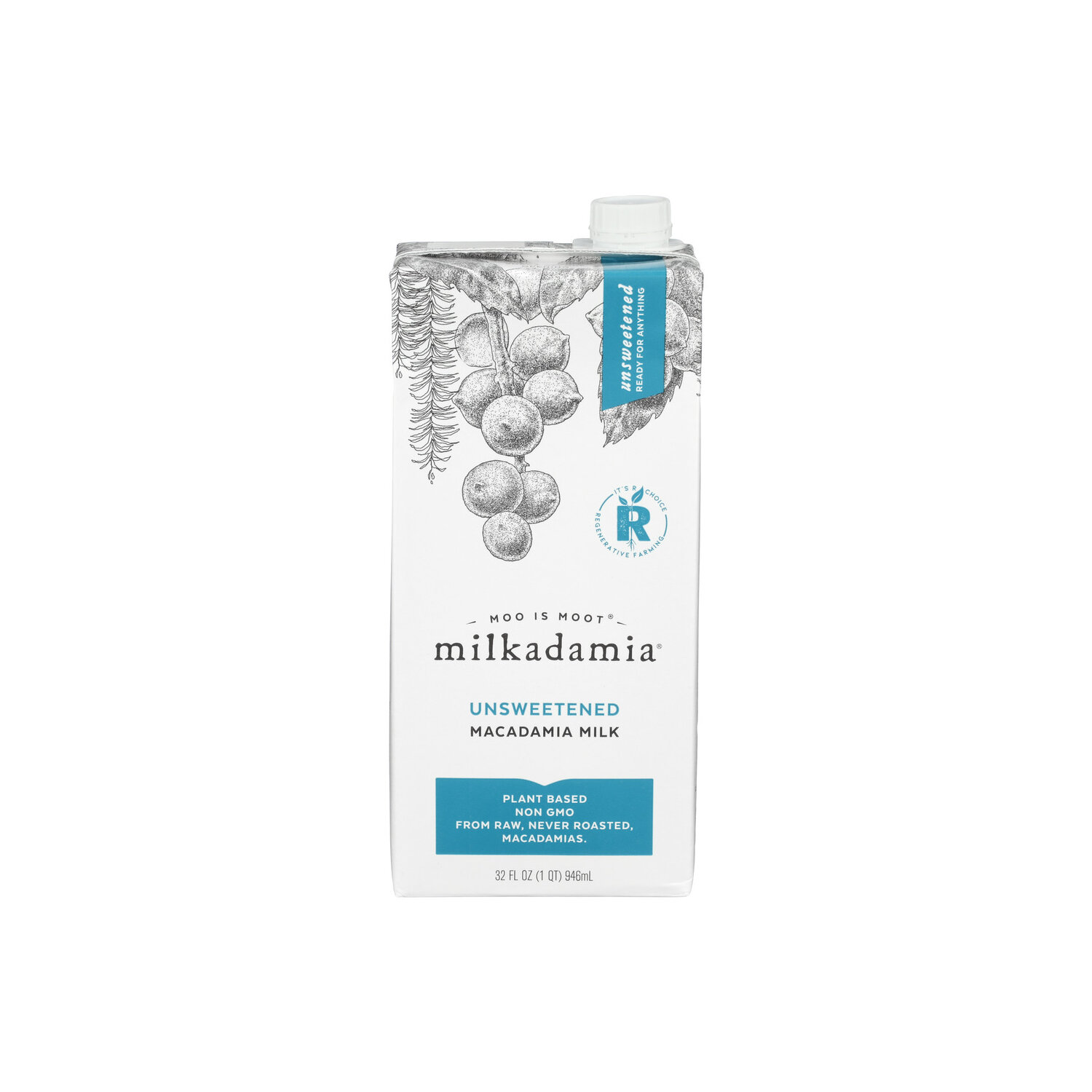 Milkadamia Unsweetened Macadamia Milk - 32 Fluid Ounce Image 1 of 4