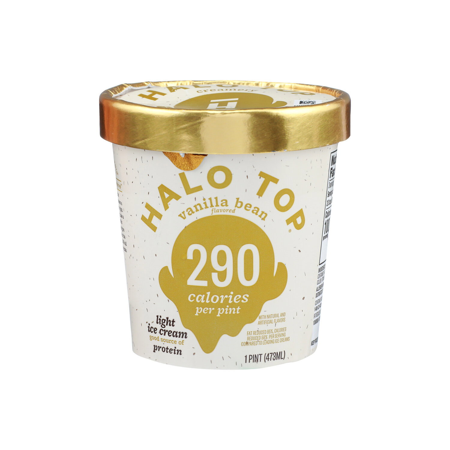 Halo Top Vanilla Bean Light Ice Cream - 1 Pint Image 1 of 2