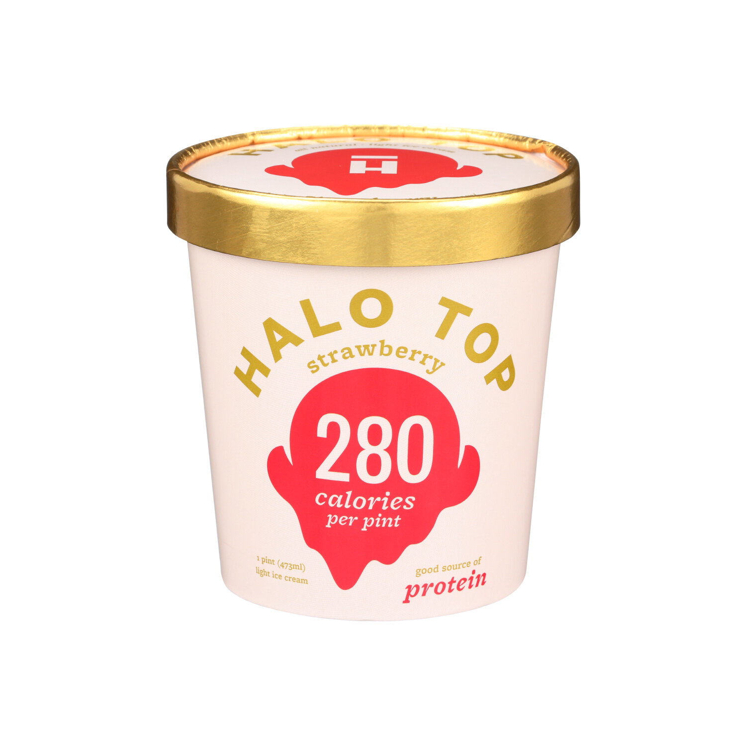 Halo Top Ice Cream Strawberry - 1 Pint Image 1 of 2
