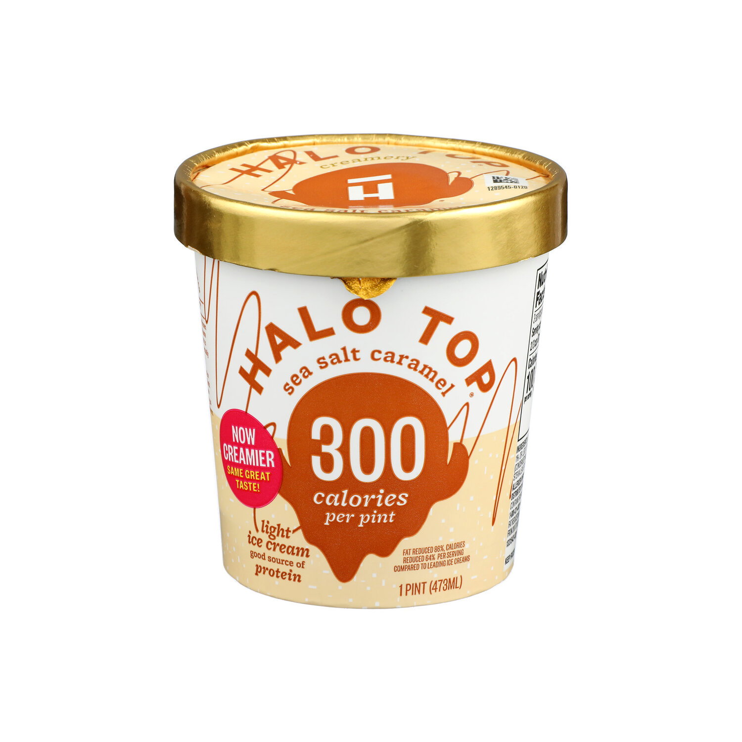 Halo Top Sea Salt Caramel Light Ice Cream - 1 Pint Image 1 of 2