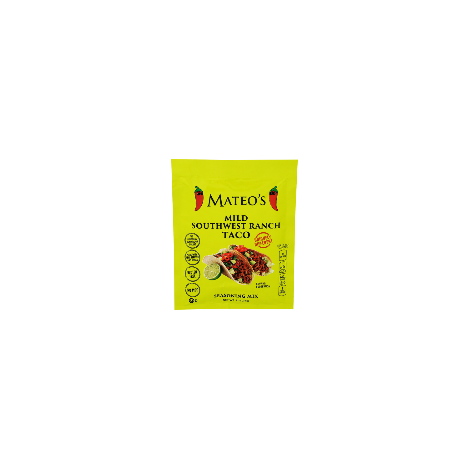 MATEO's Salsa Mild Southwest Ranch Taco Packet - 1 Ounce Image 1 of 4
