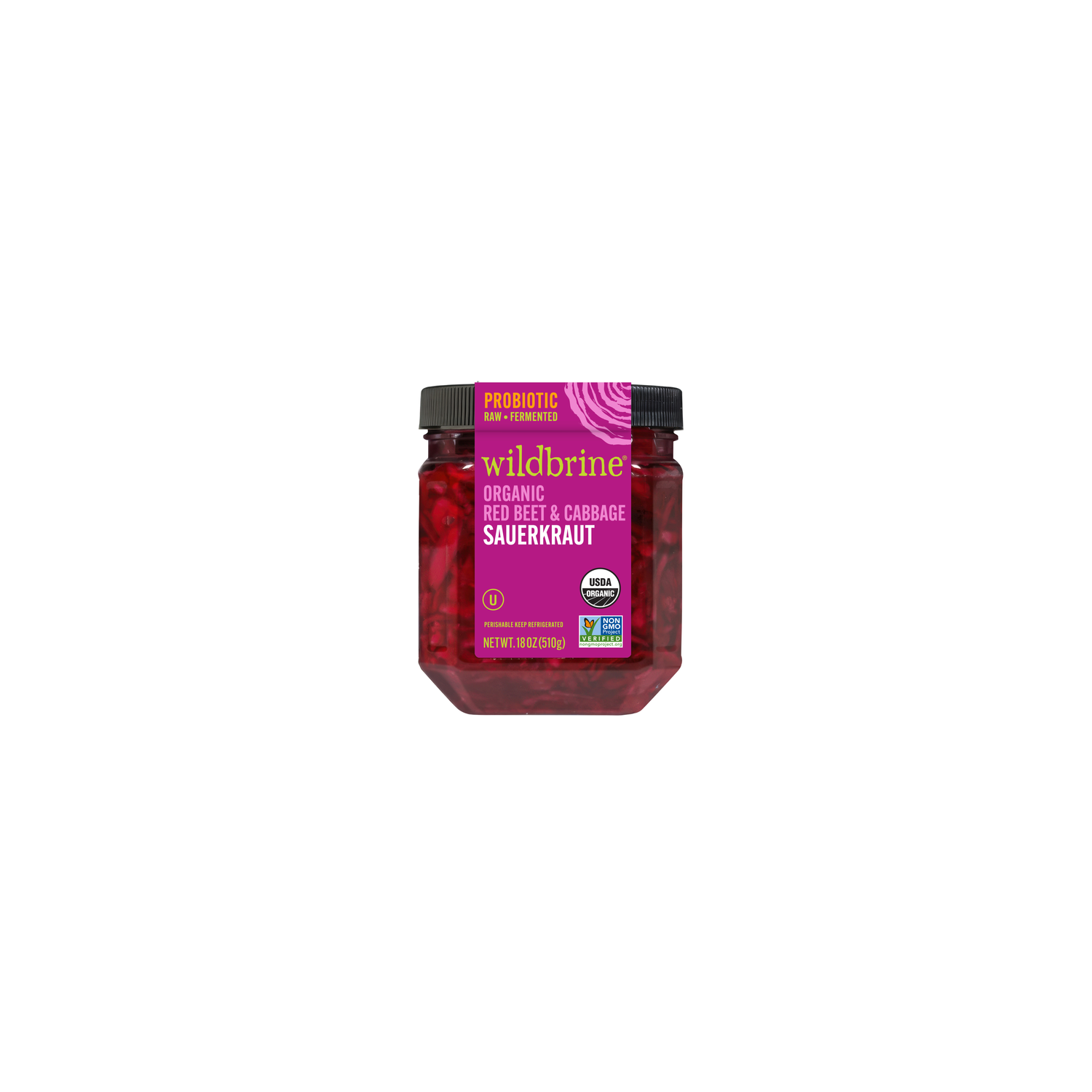 Wildbrine Red Beet & Cabbage Organic Kraut Fermented Sauerkraut - 18 Ounce Image 1 of 2