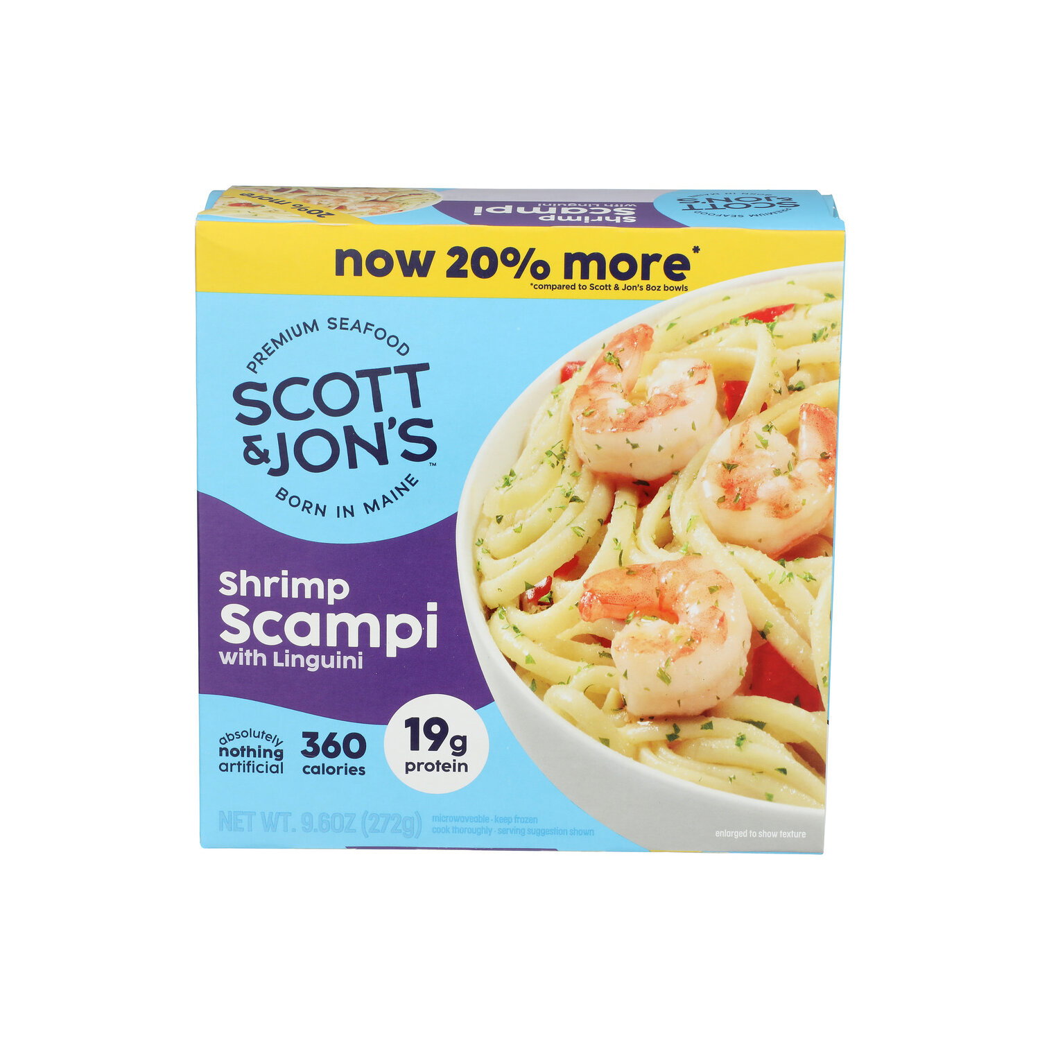 SCOTT & JON's Shrimp Scampi Frozen Pasta Bowl - 9.6 Ounce Image 1 of 4