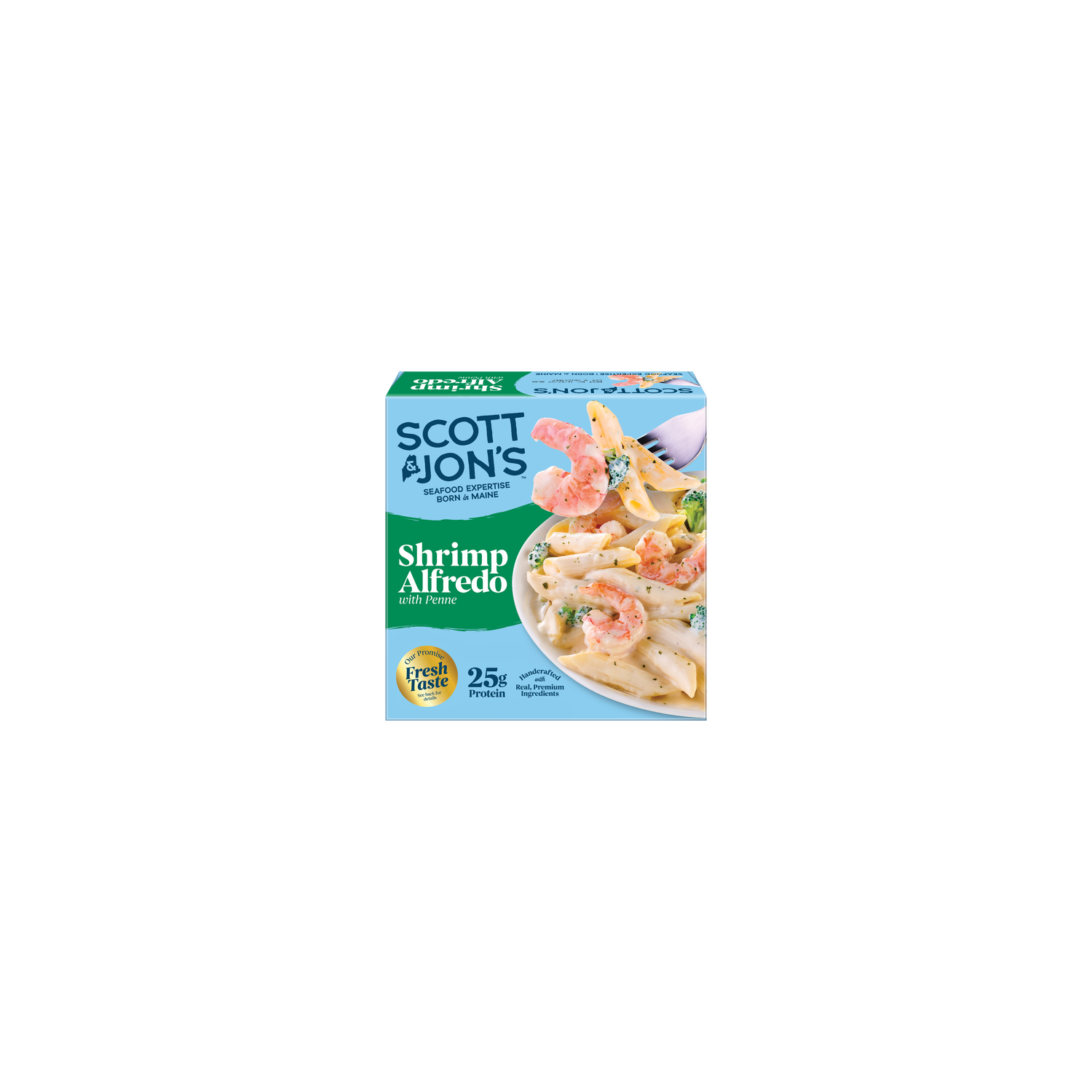 SCOTT & JON's Shrimp Alfredo Frozen Pasta Bowl - 9.6 Ounce Image 1 of 4