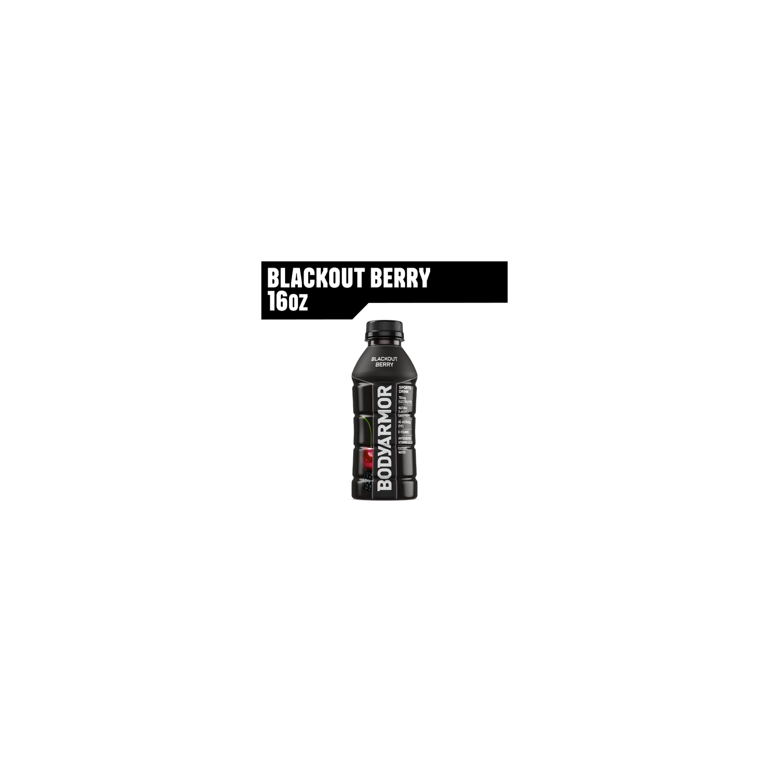 Bodyarmor Blackout Berry Sports Drink Bottle - 16 Fluid Ounce Image 1 of 4