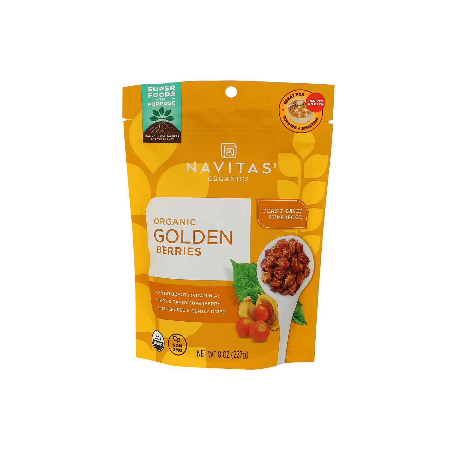 Navitas Organics Golden Berries Vine Ripened - 8 Ounce Image 1 of 4