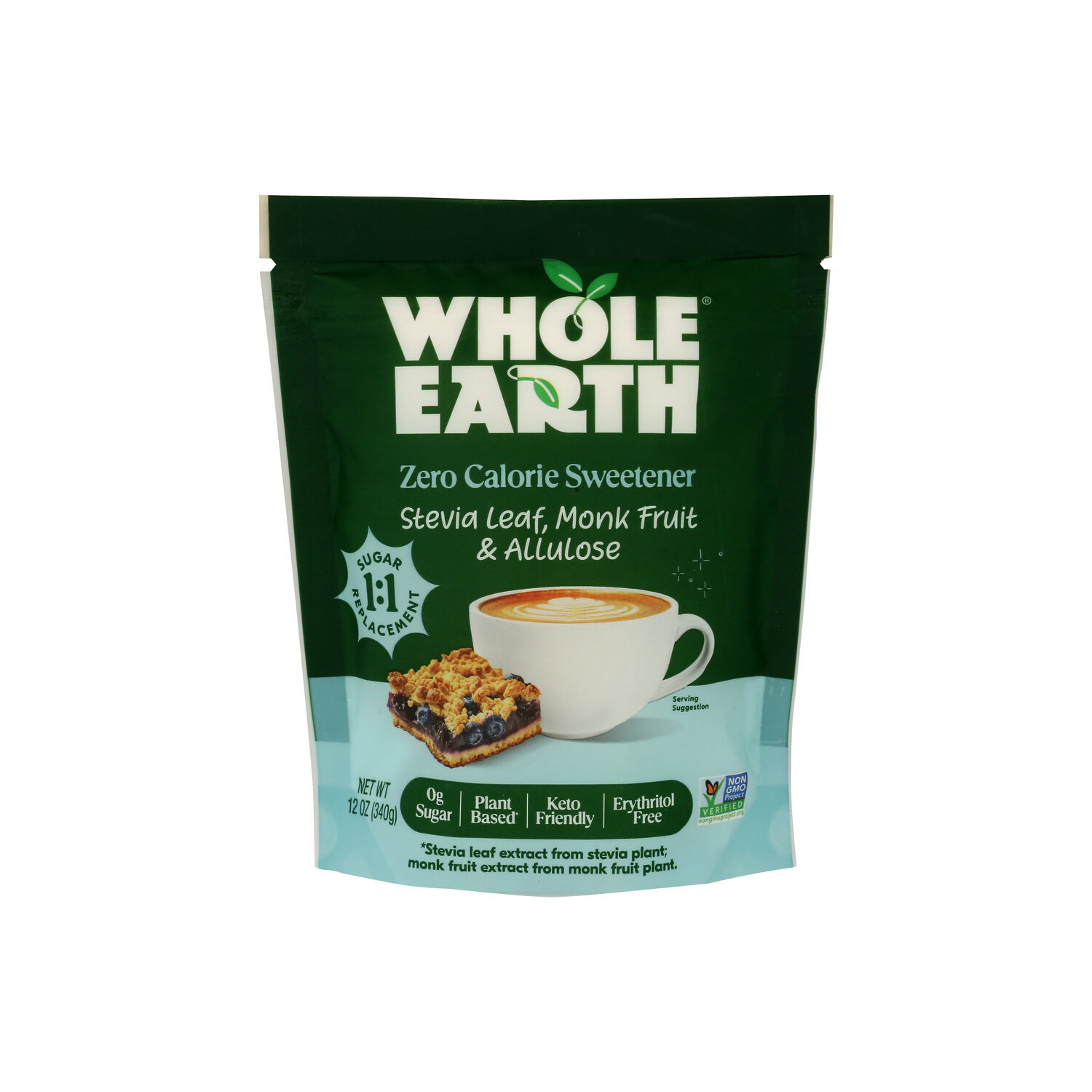 Whole Earth Stevia, Monk Fruit, Allulose Baking Blend Granulated - 12 Ounce Image 1 of 4