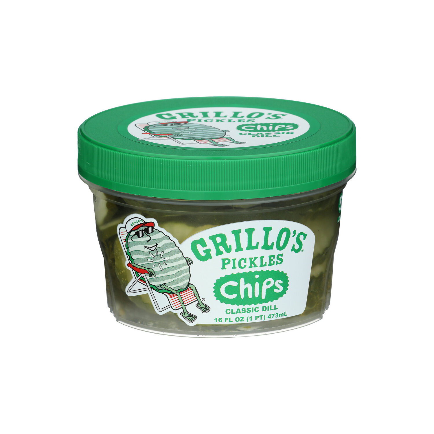GRILLO's Pickles Dill Pickle Chips Italian - 16 Fluid Ounce Image 1 of 4