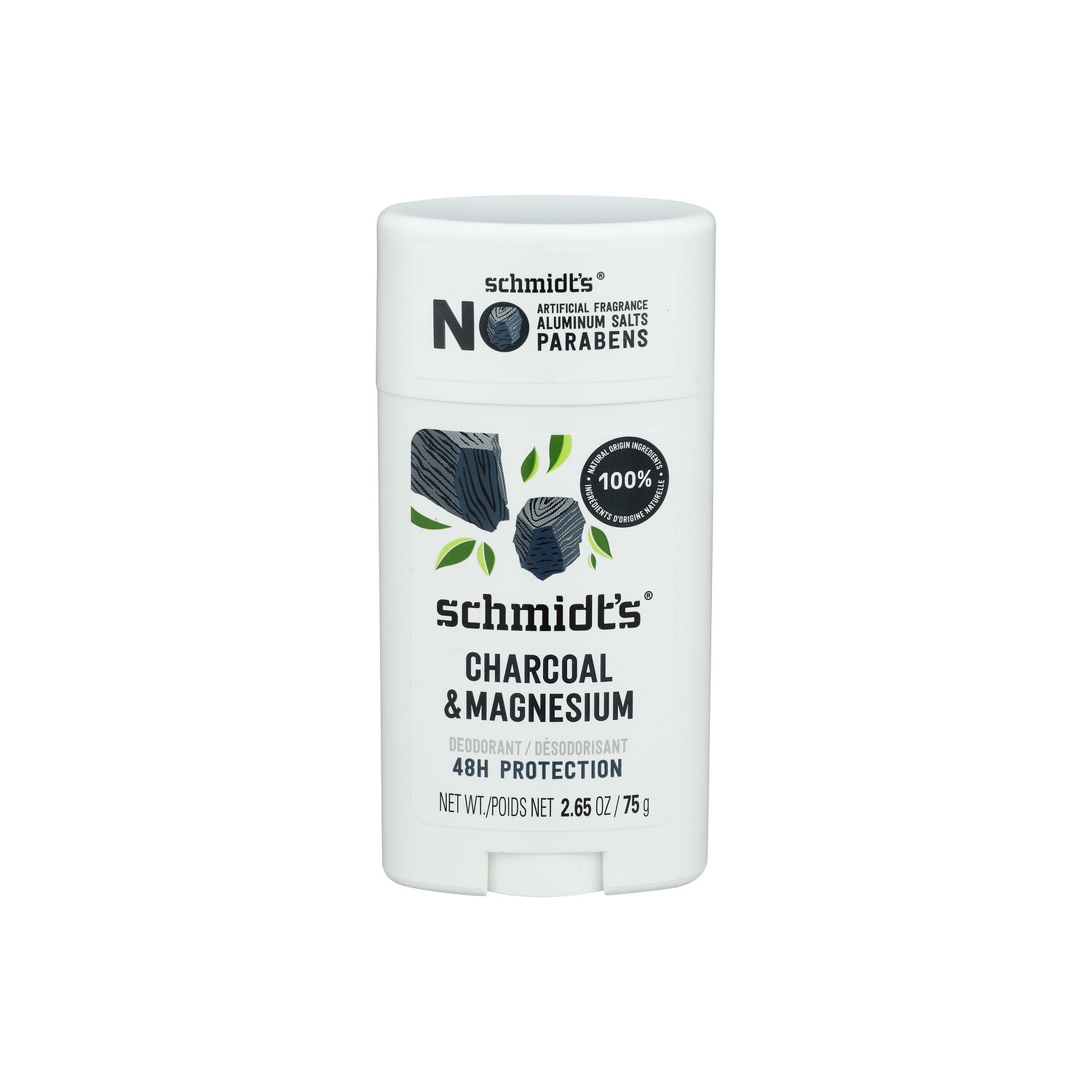 SCHMIDT's Charcoal + Mag Deodorant Magnesium - 2.65 Ounce - Super