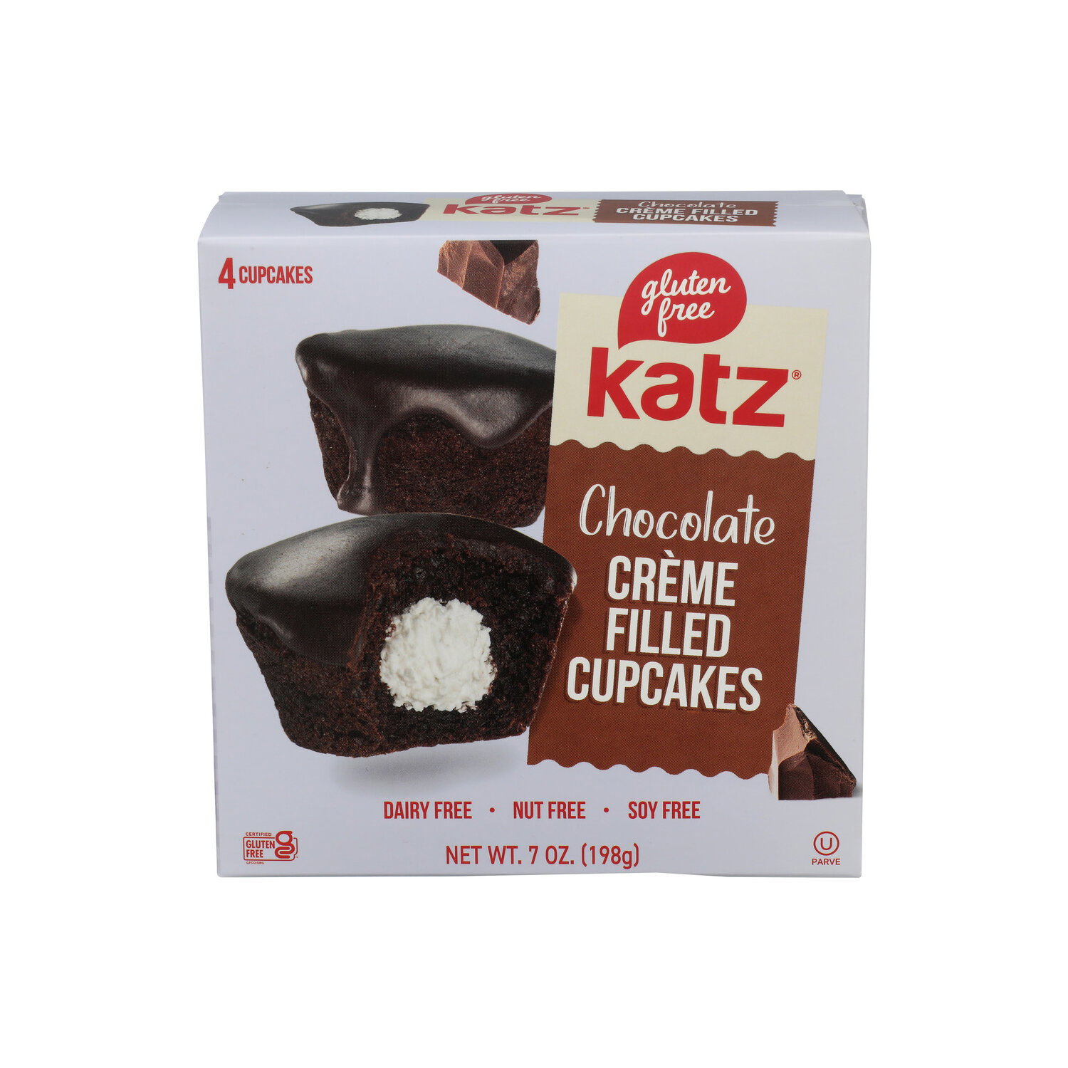 Katz Heavenly Cupcakes Chocolate Filled Creme - 1.75 Ounce - 4 Count Image 1 of 4